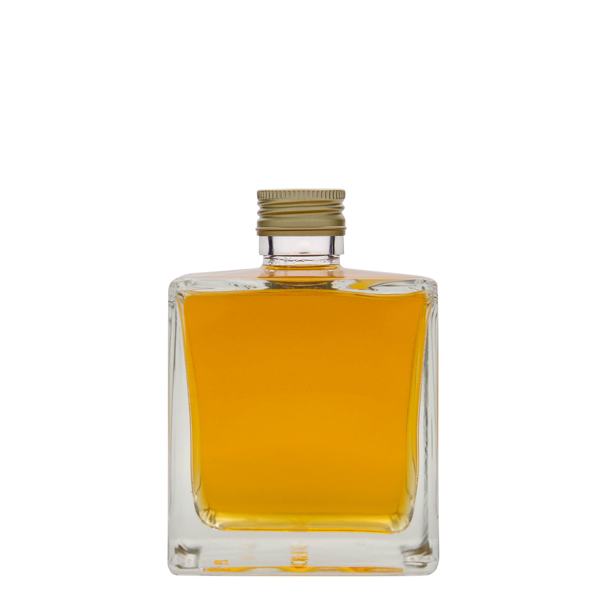 500 ml glass bottle ‘Cube’, square, opening: PP 31.5