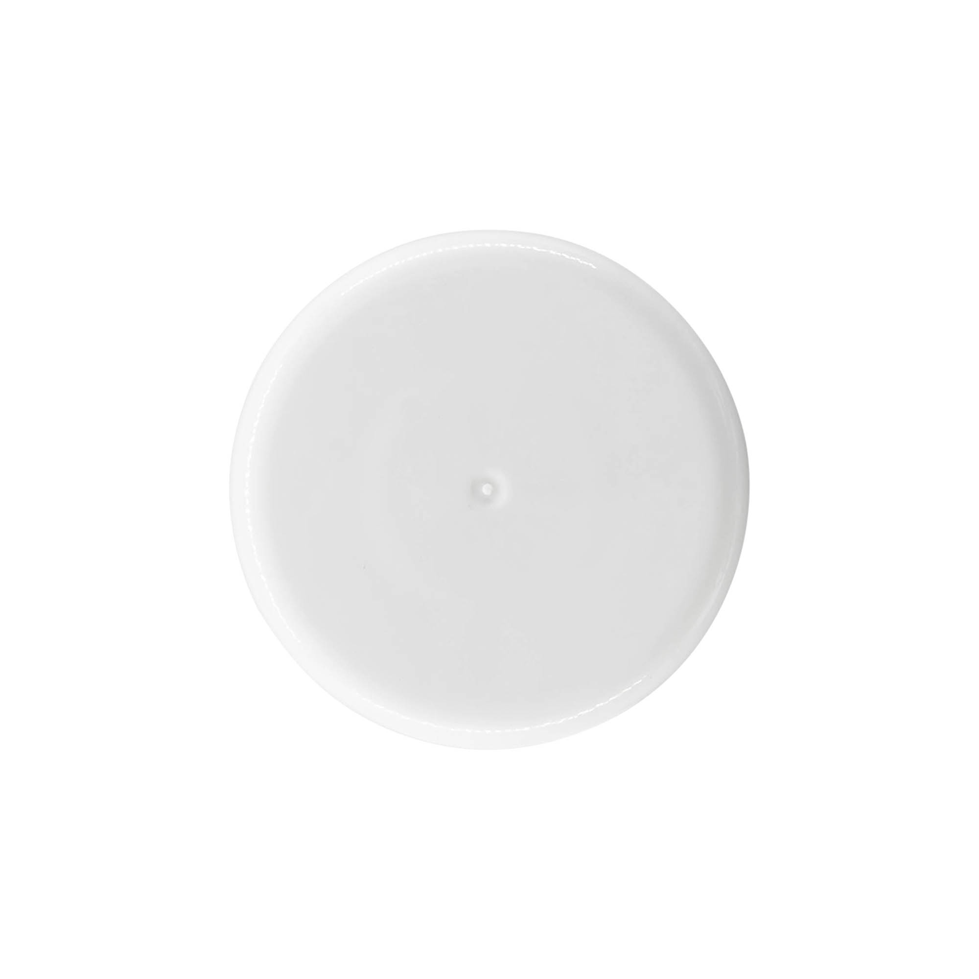 Screw cap for round bottle with syringe insert, PE plastic, white, for opening: GL 22