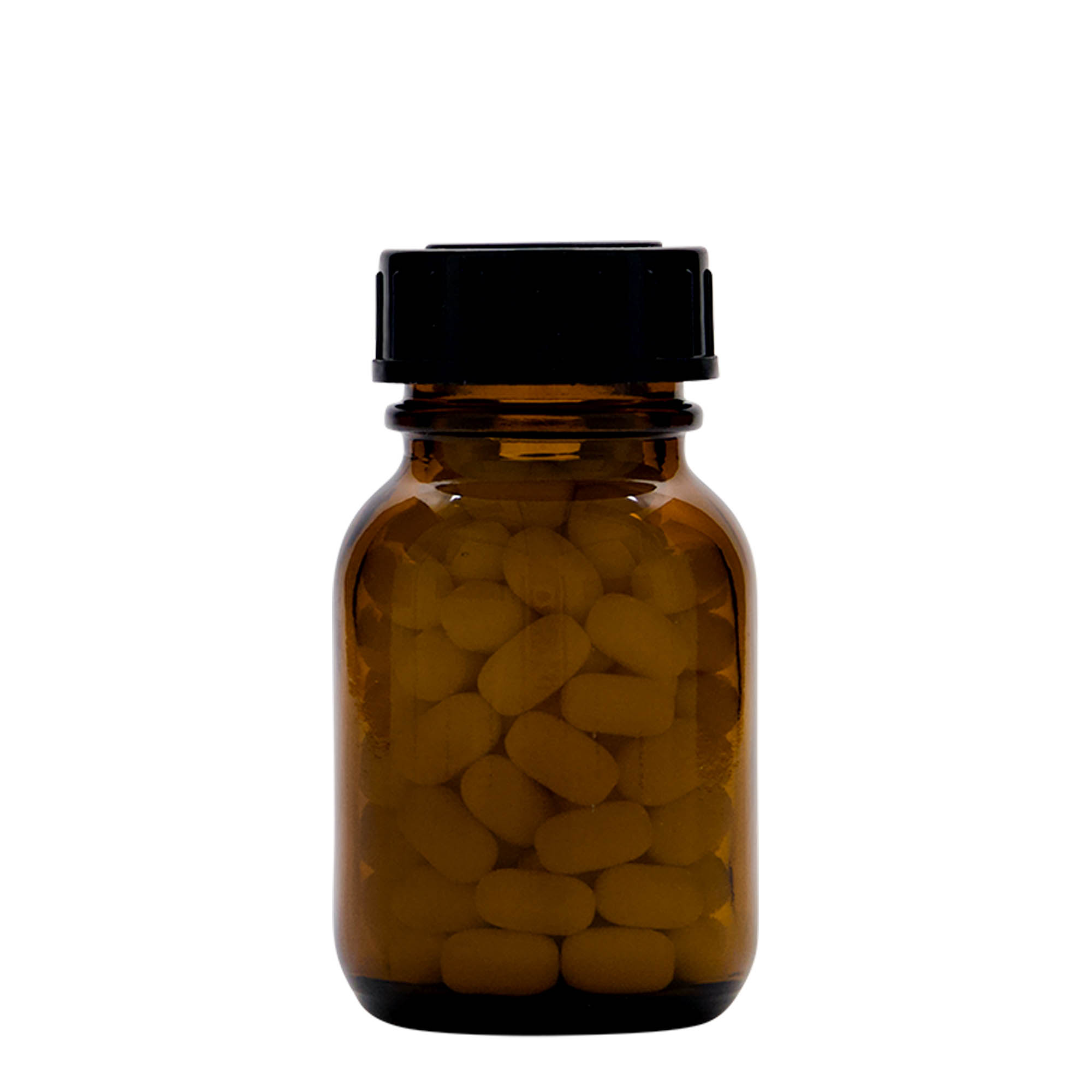 50 ml wide-neck glass, brown, opening: DIN 32 50 ml wide-neck glass, brown, opening: DIN 32