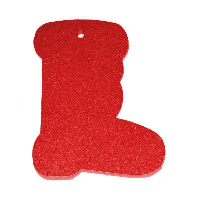 Hang tag boots, red