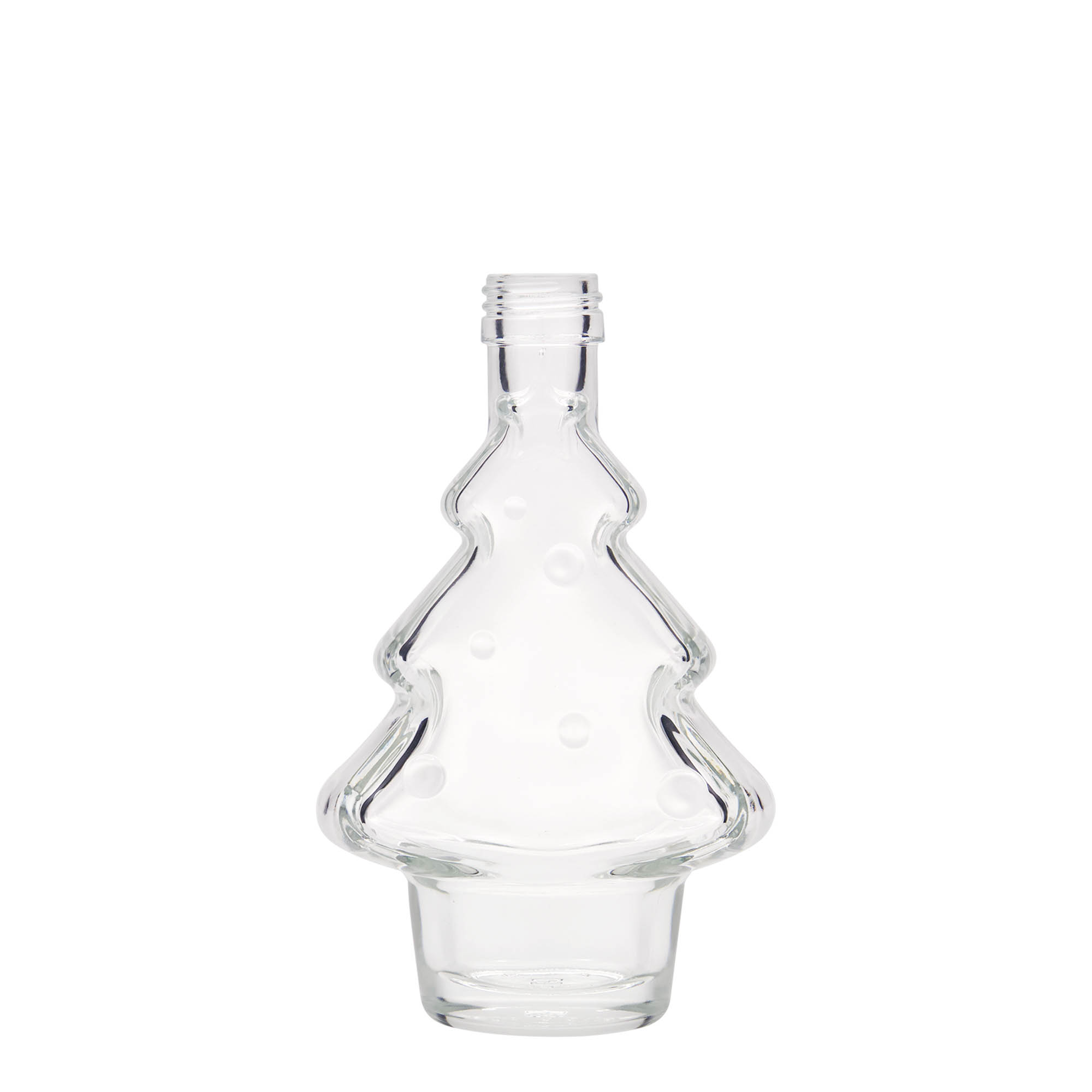200 ml glass bottle 'Christmas tree', opening: PP 28 200 ml glass bottle 'Christmas tree', opening: PP 28