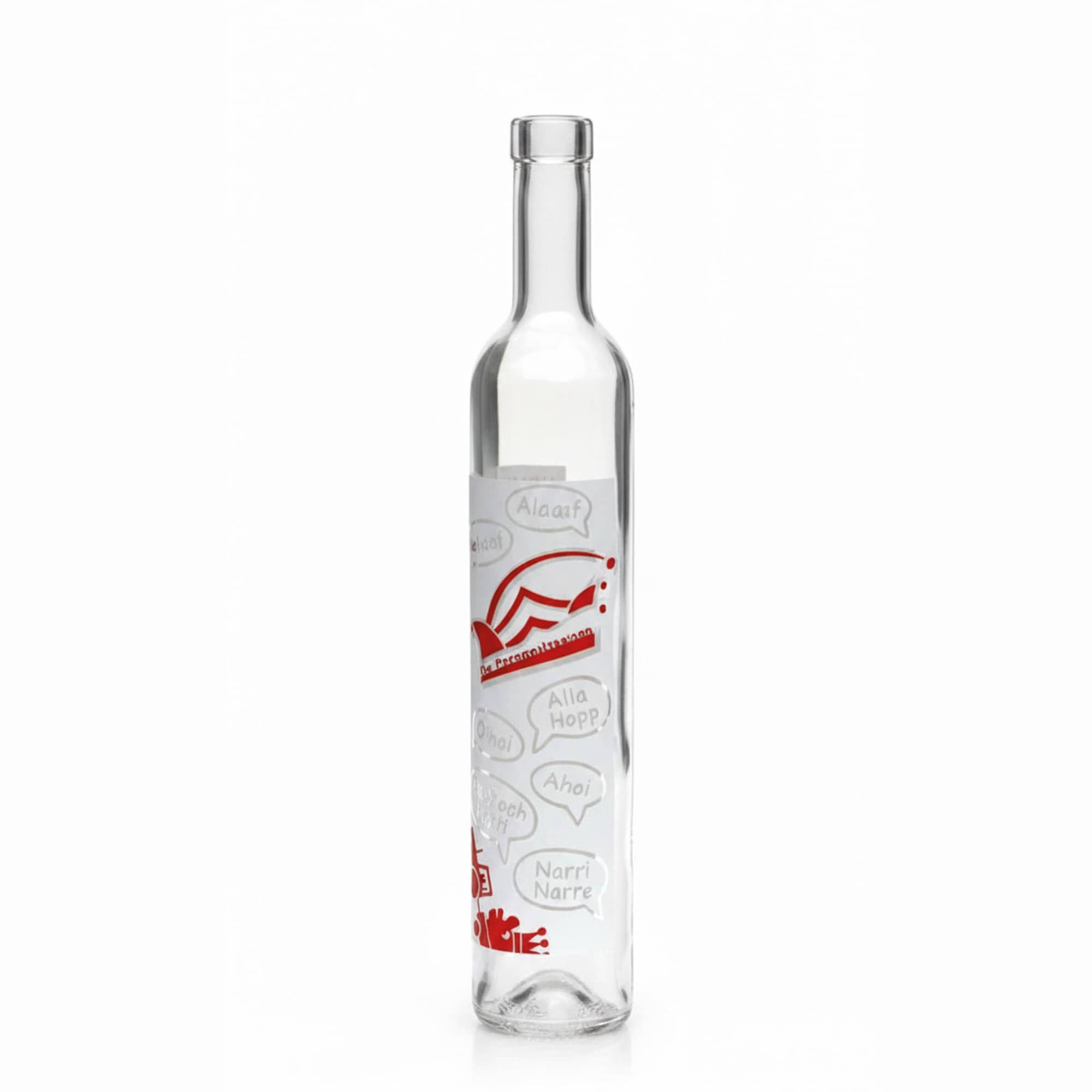 500 ml glass bottle Maximo printed ‘Carnival’, opening: cork