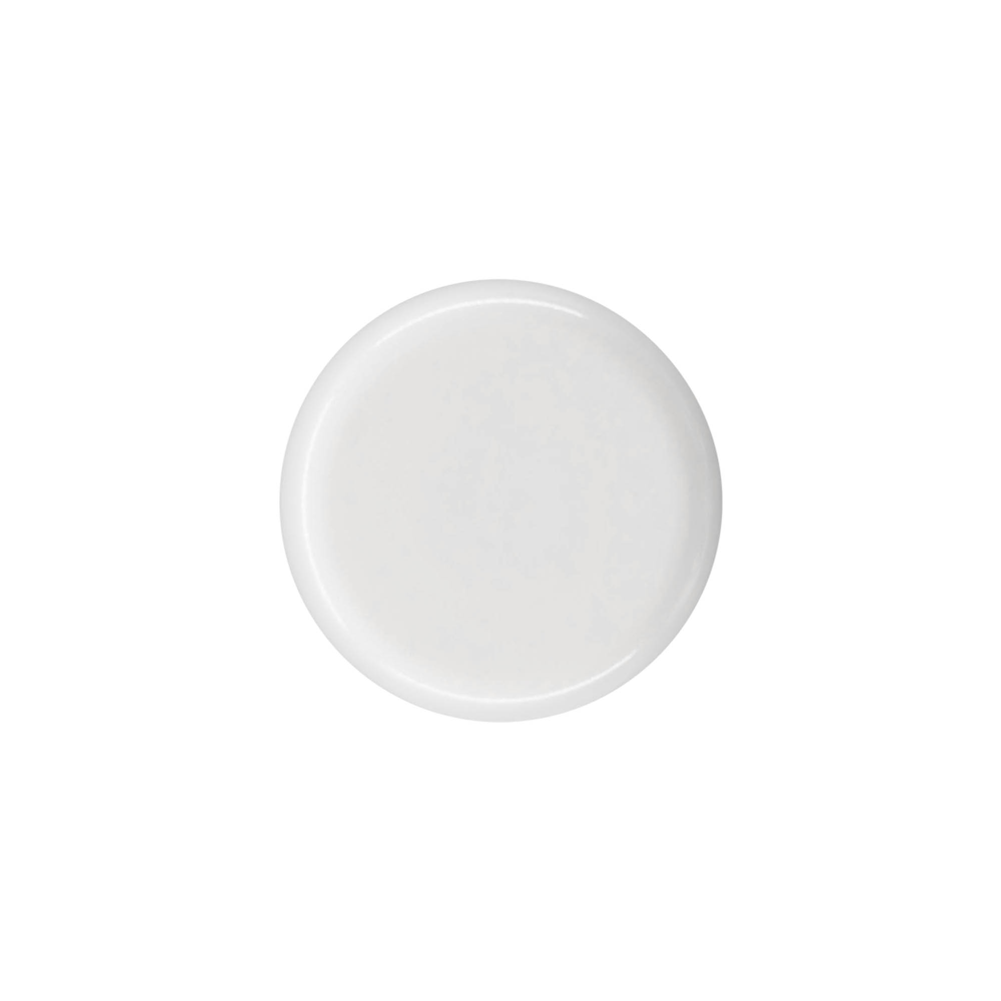 Screw cap round bottle with syringe insert, PE plastic, white, for opening: DIN 18 Screw cap round bottle with syringe insert, PE plastic, white, for opening: DIN 18