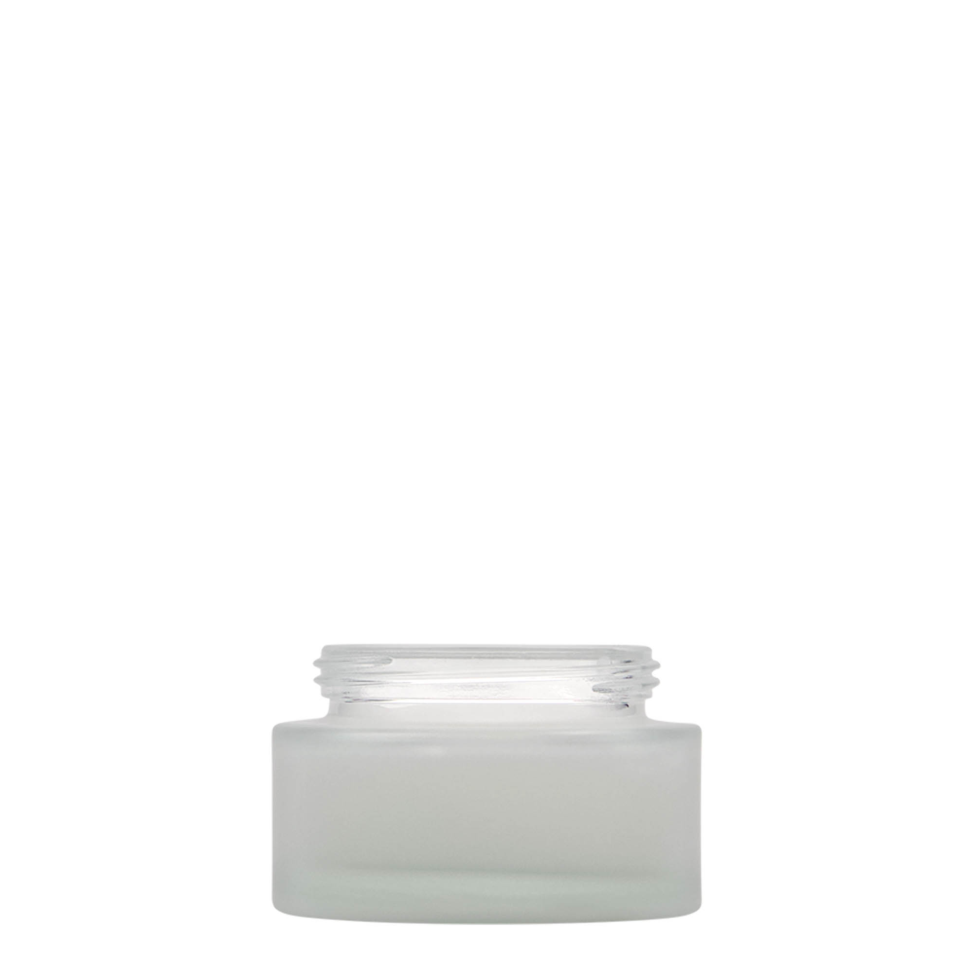 50 ml jar 'Platinum Edition', glass, frosted, opening: screw cap
