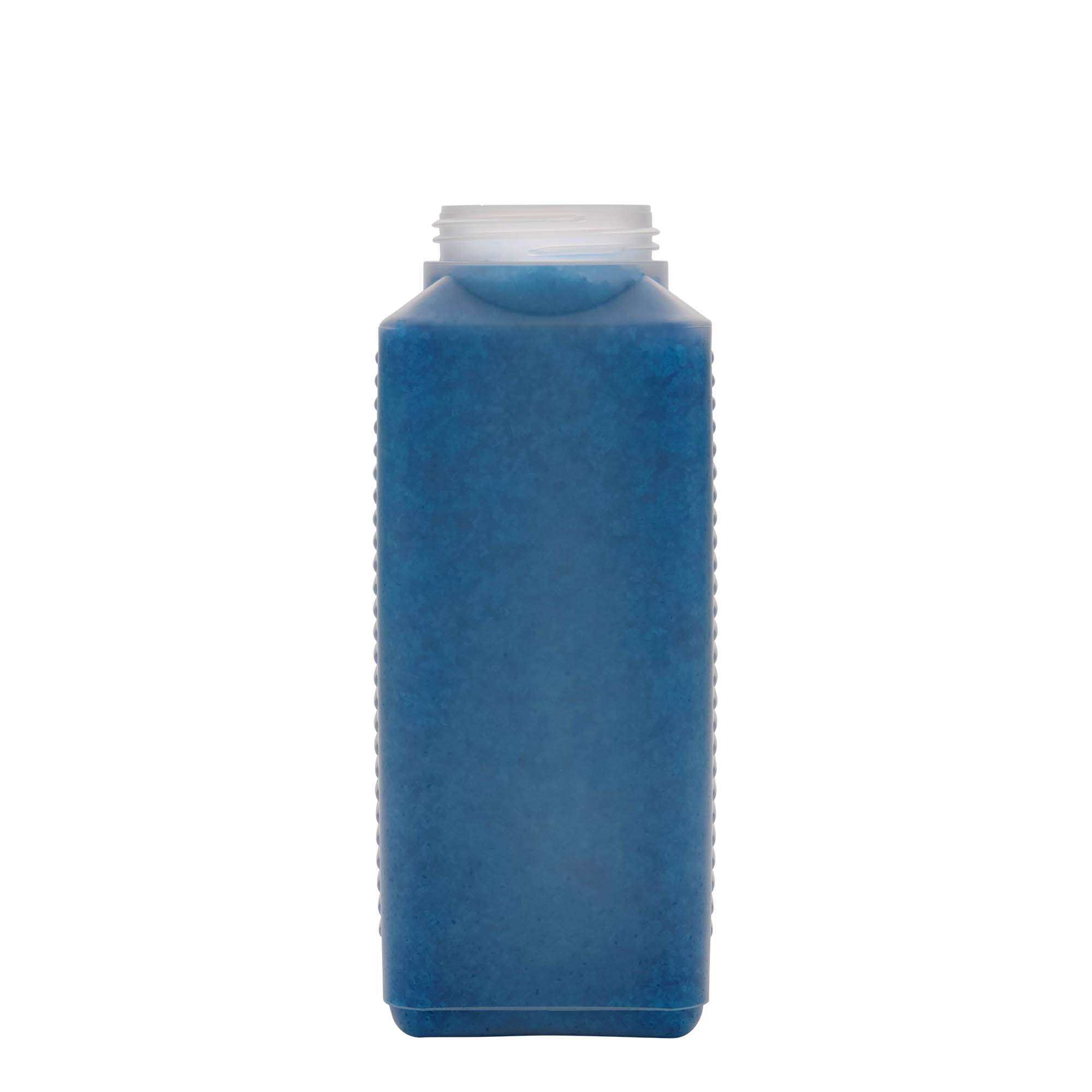 1,000 ml wide-neck bottle, rectangular, HDPE plastic, natural, opening: DIN 60 EPE 1,000 ml wide-neck bottle, rectangular, HDPE plastic, natural, opening: DIN 60 EPE