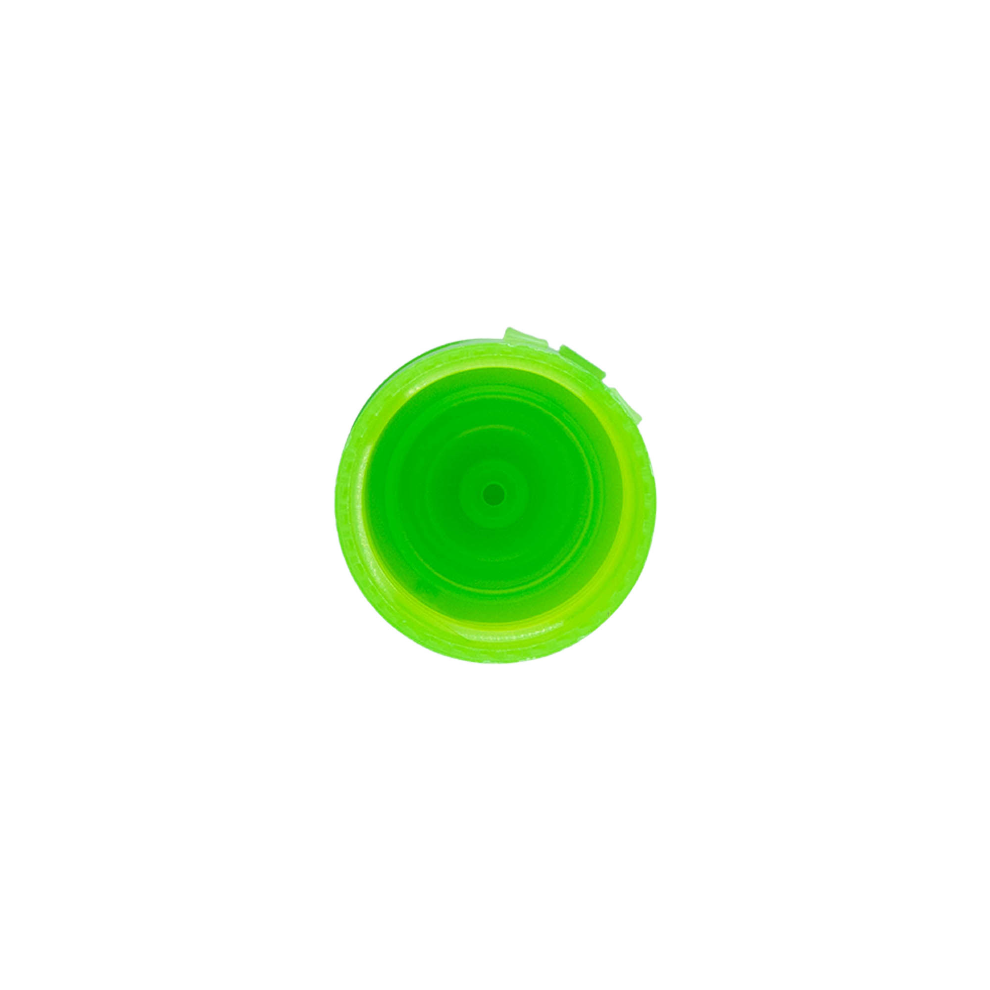 Hinged screw cap, PP plastic, green, for opening: 24/410