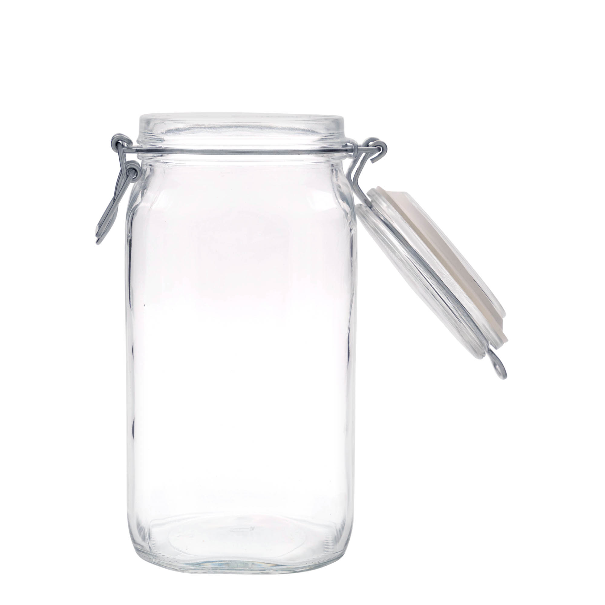 1,500 ml wire bail jar ‘Fido’, square, opening: wire bail closure