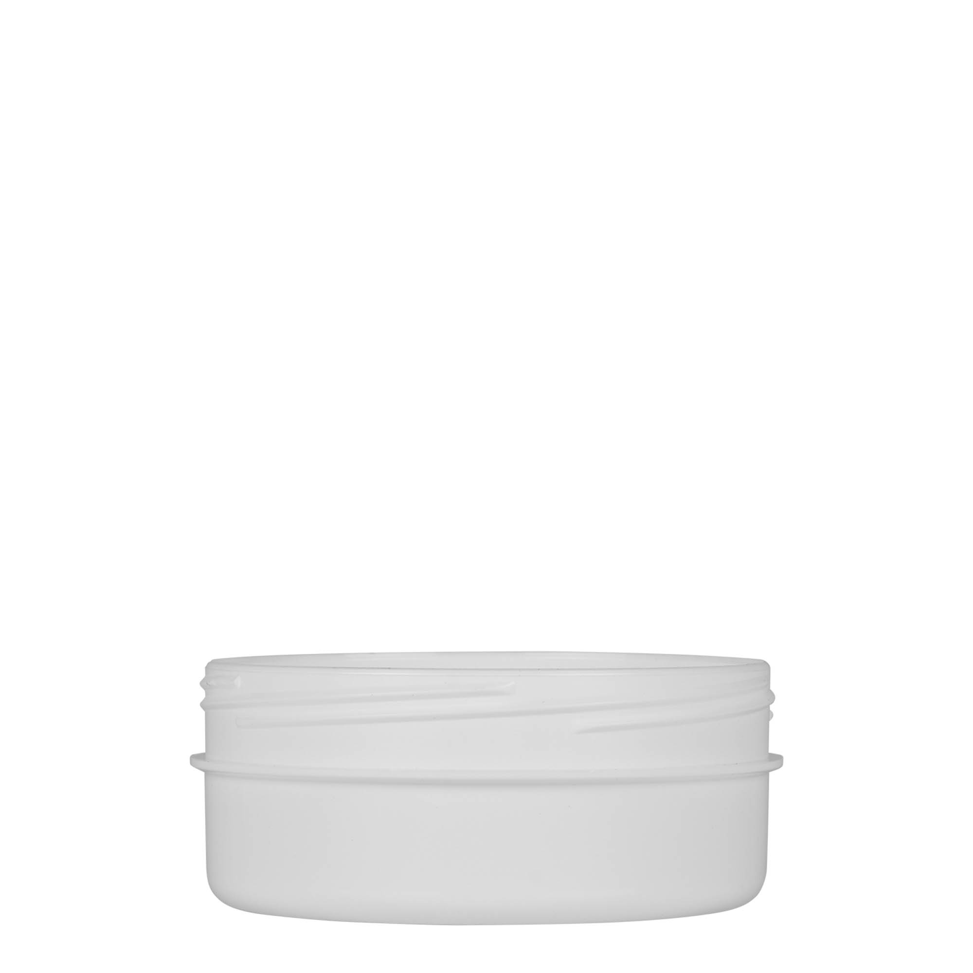 125 ml plastic jar 'White Line', PP, white, opening: screw cap 125 ml plastic jar 'White Line', PP, white, opening: screw cap
