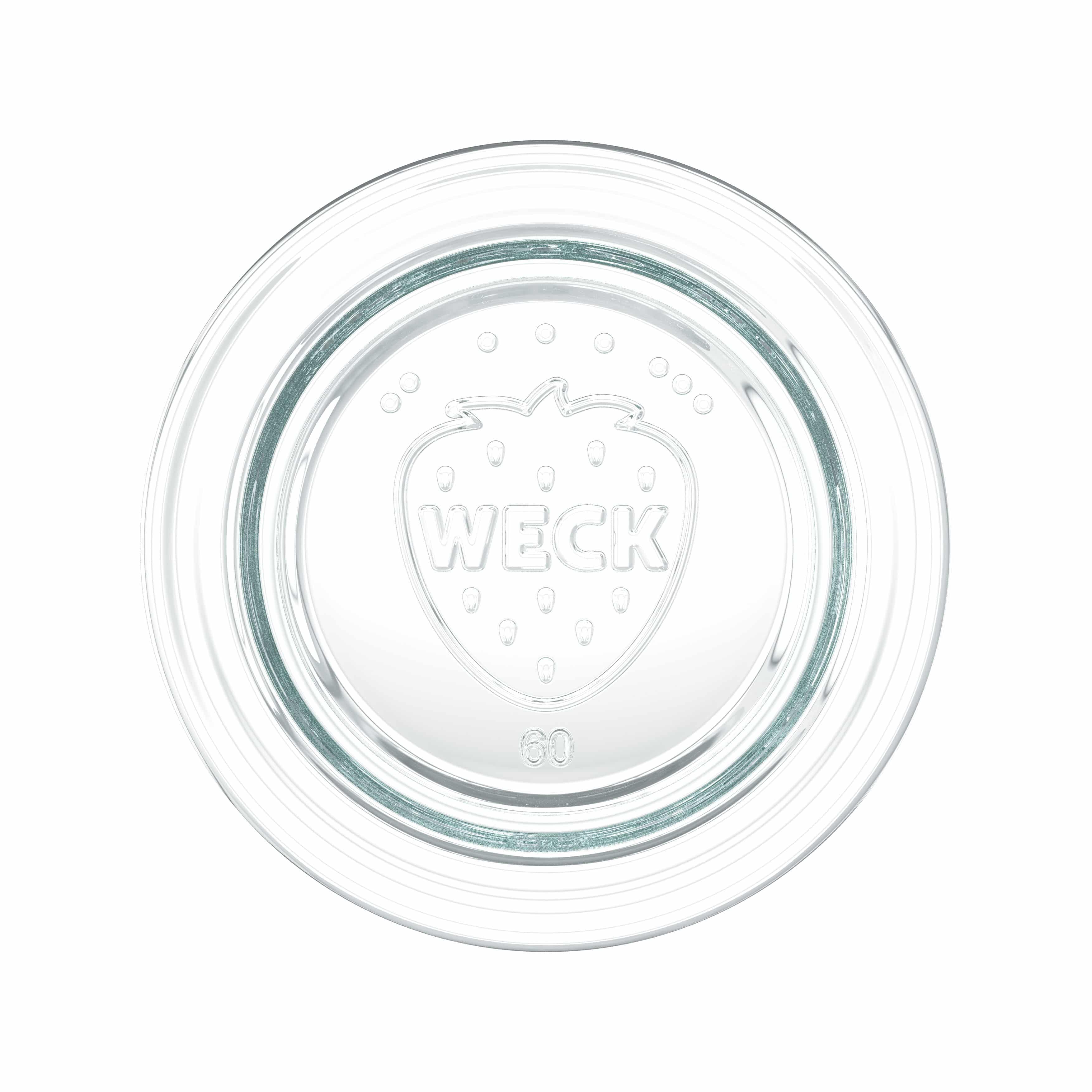 6x 600 ml WECK cylinder jar with glass lid RR 60