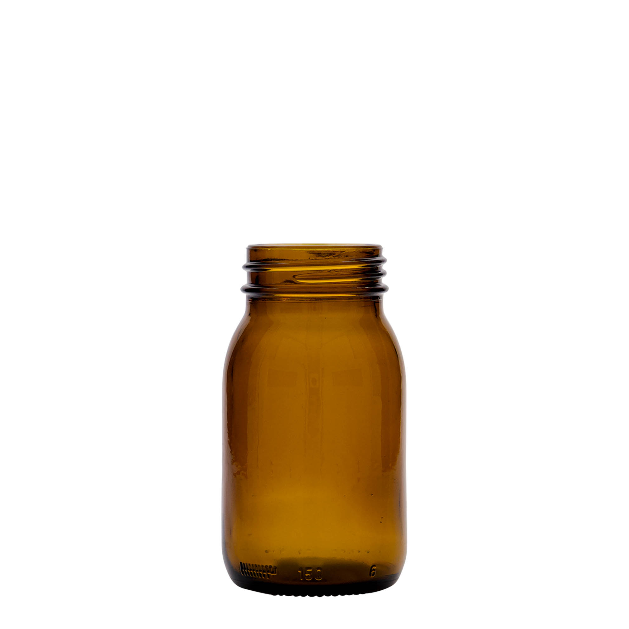 150 ml wide-neck jar, brown, opening: DIN 45 150 ml wide-neck jar, brown, opening: DIN 45