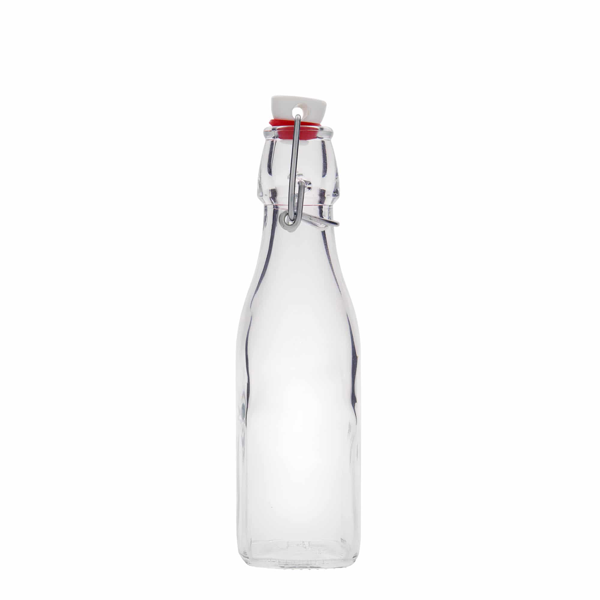 250 ml glass bottle ‘Swing, square, opening: swing top closure’