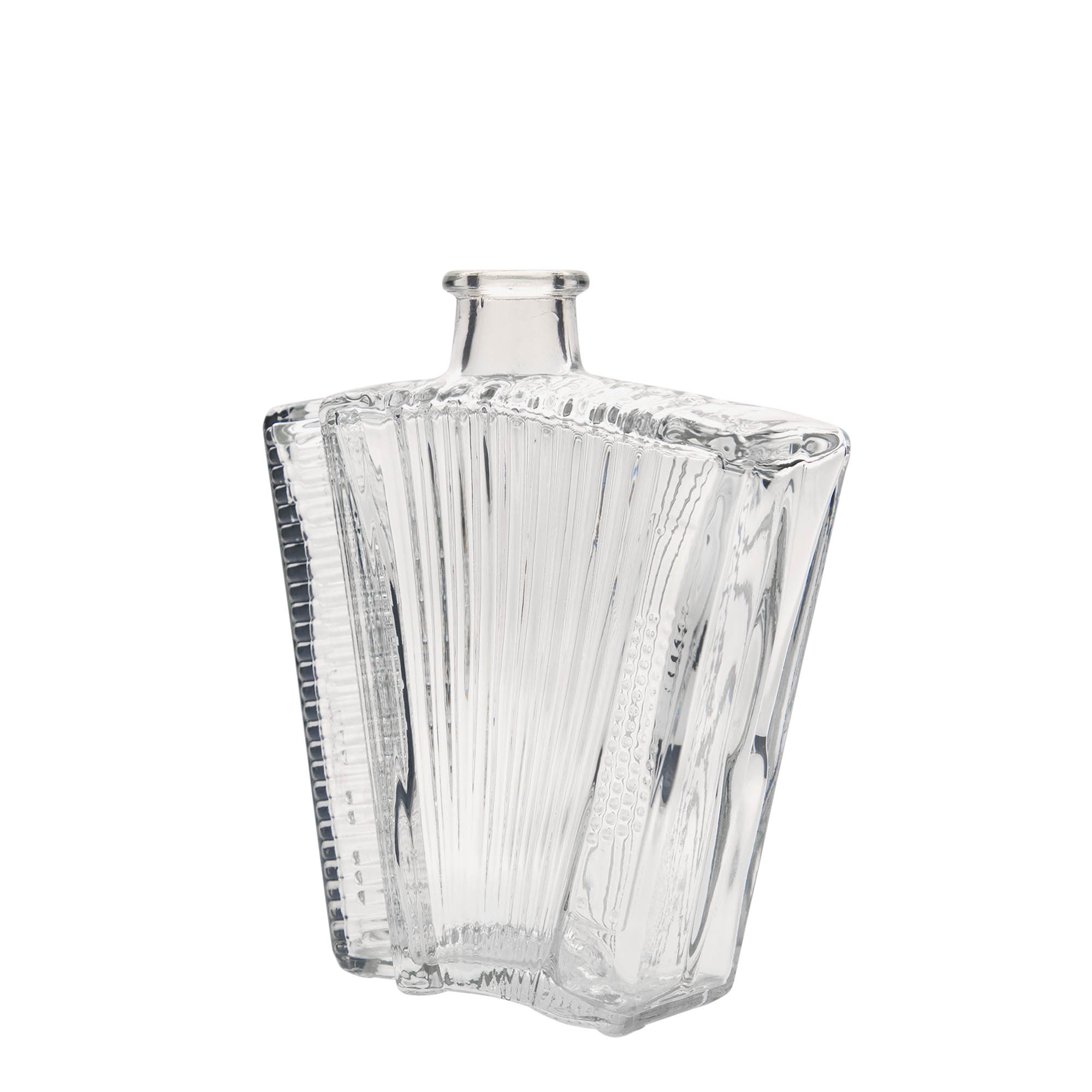 500 ml glass bottle 'Accordion', opening: cork