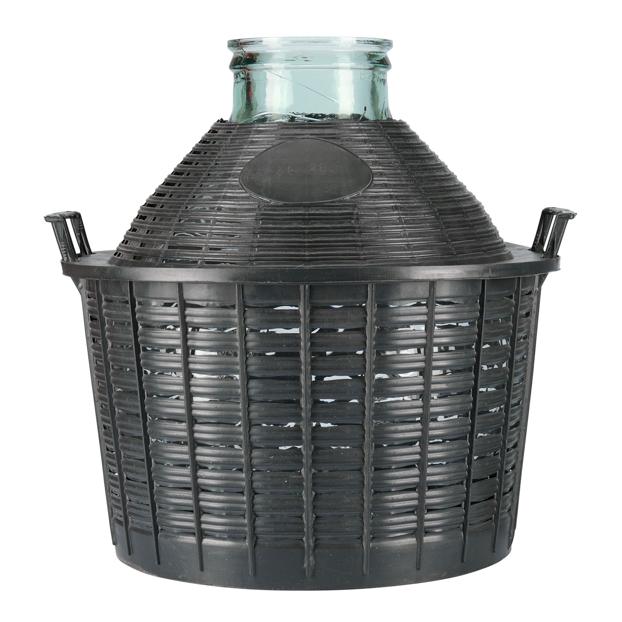 25 l balloon bottle wide neck, glass, opening: slip lid