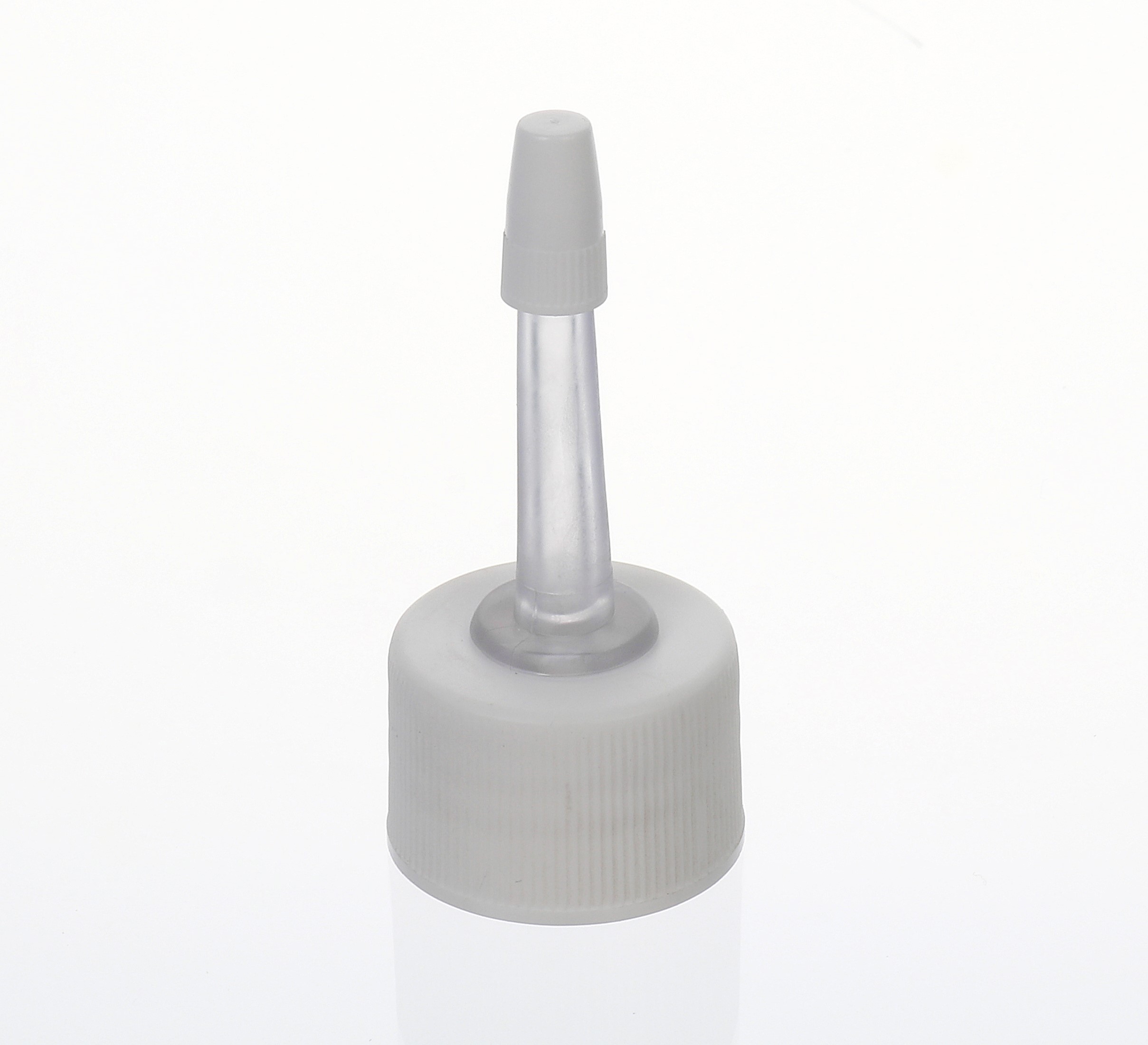 Screw cap with applicator, PP plastic, white, for opening: GPI 24/410