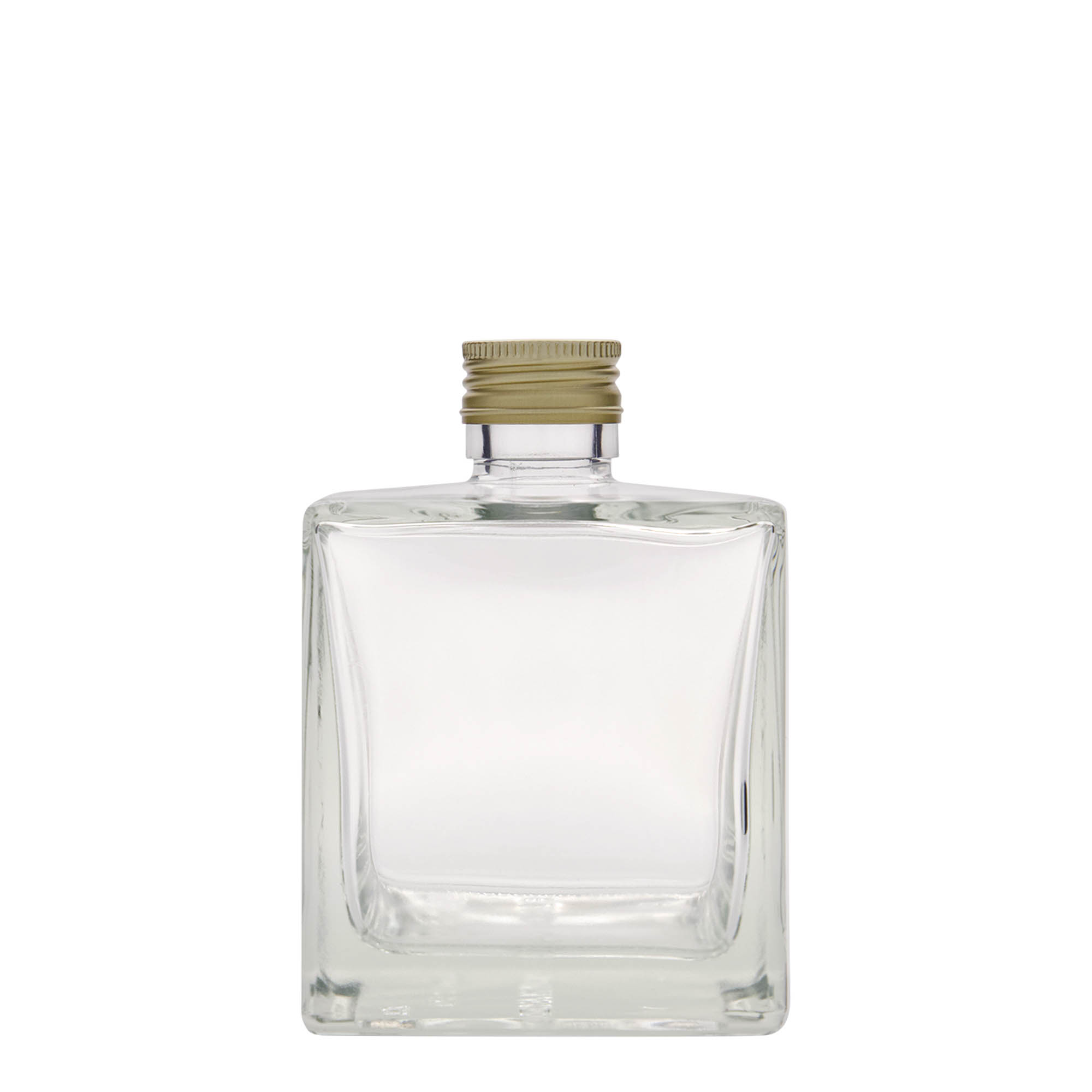 500 ml glass bottle ‘Cube’, square, opening: PP 31.5