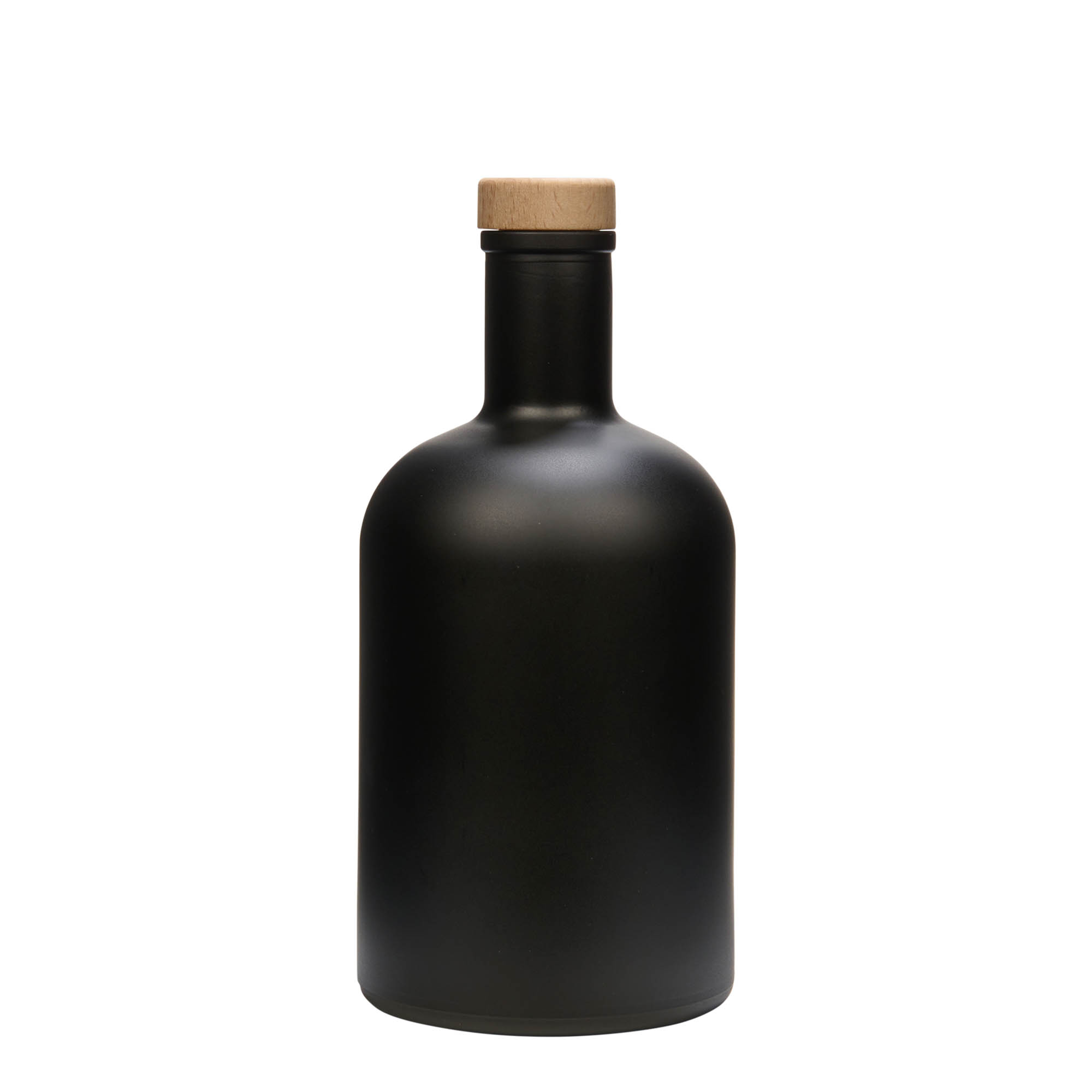 700 ml glass bottle ‘Gerardino’, black, opening: cork