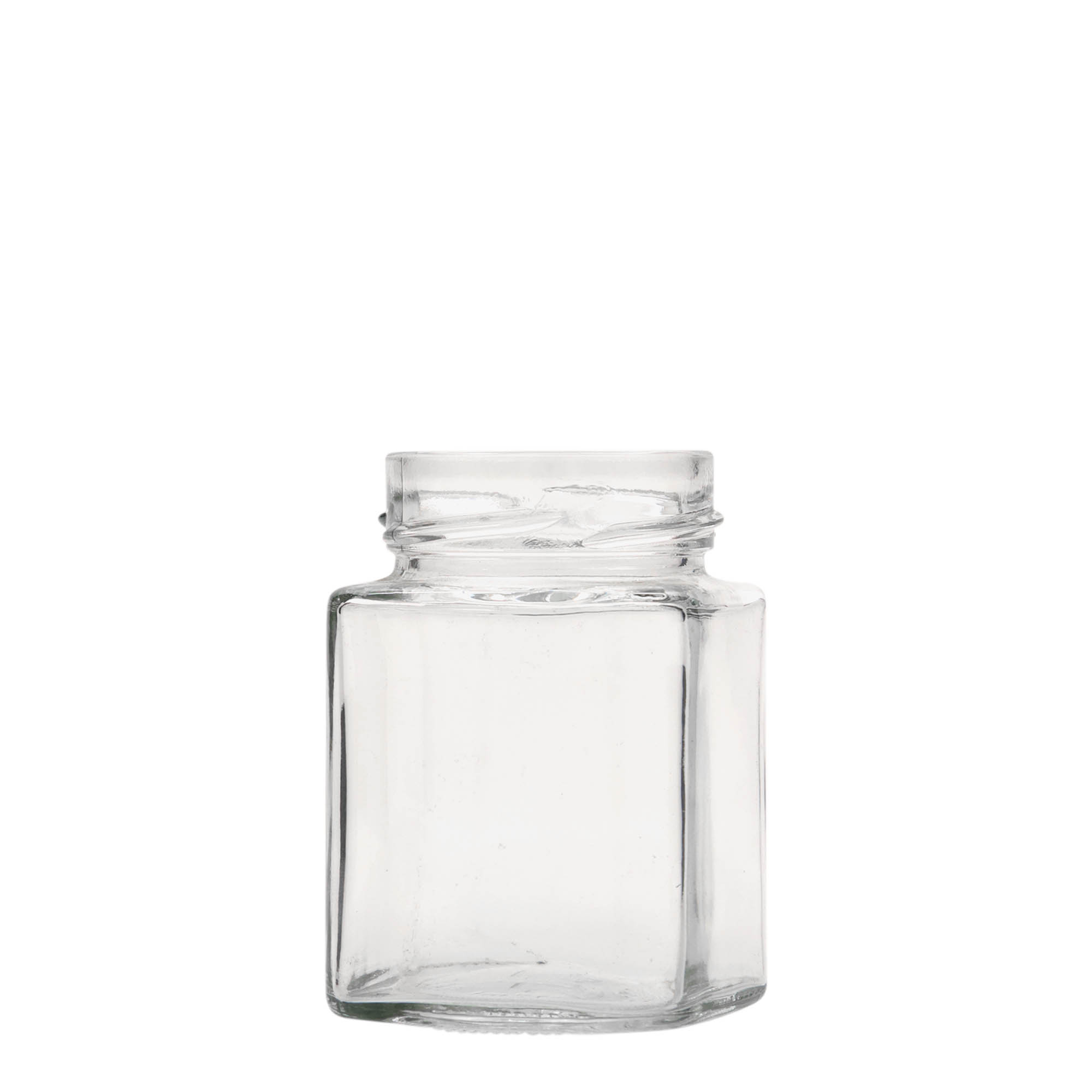 212 ml square jar 'Funny', opening: Deep-Twist-Off (DTO 58)