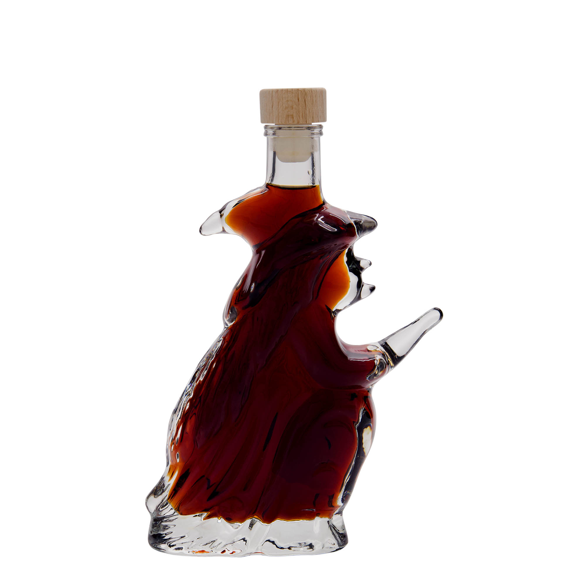 200 ml glass bottle 'Witch', closure: cork
