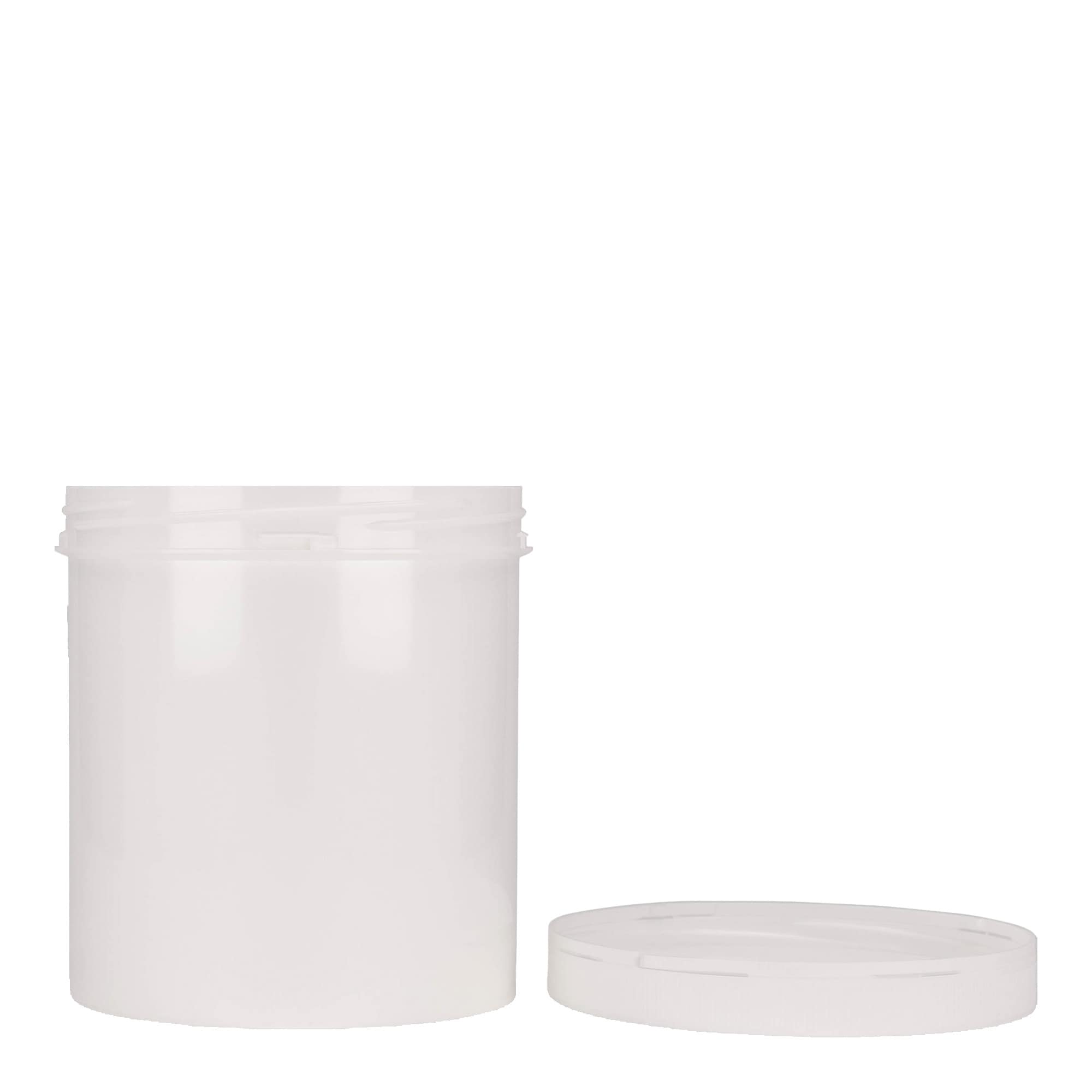 1,000 ml plastic container ‘Securilock’, PP, white, opening: screw cap