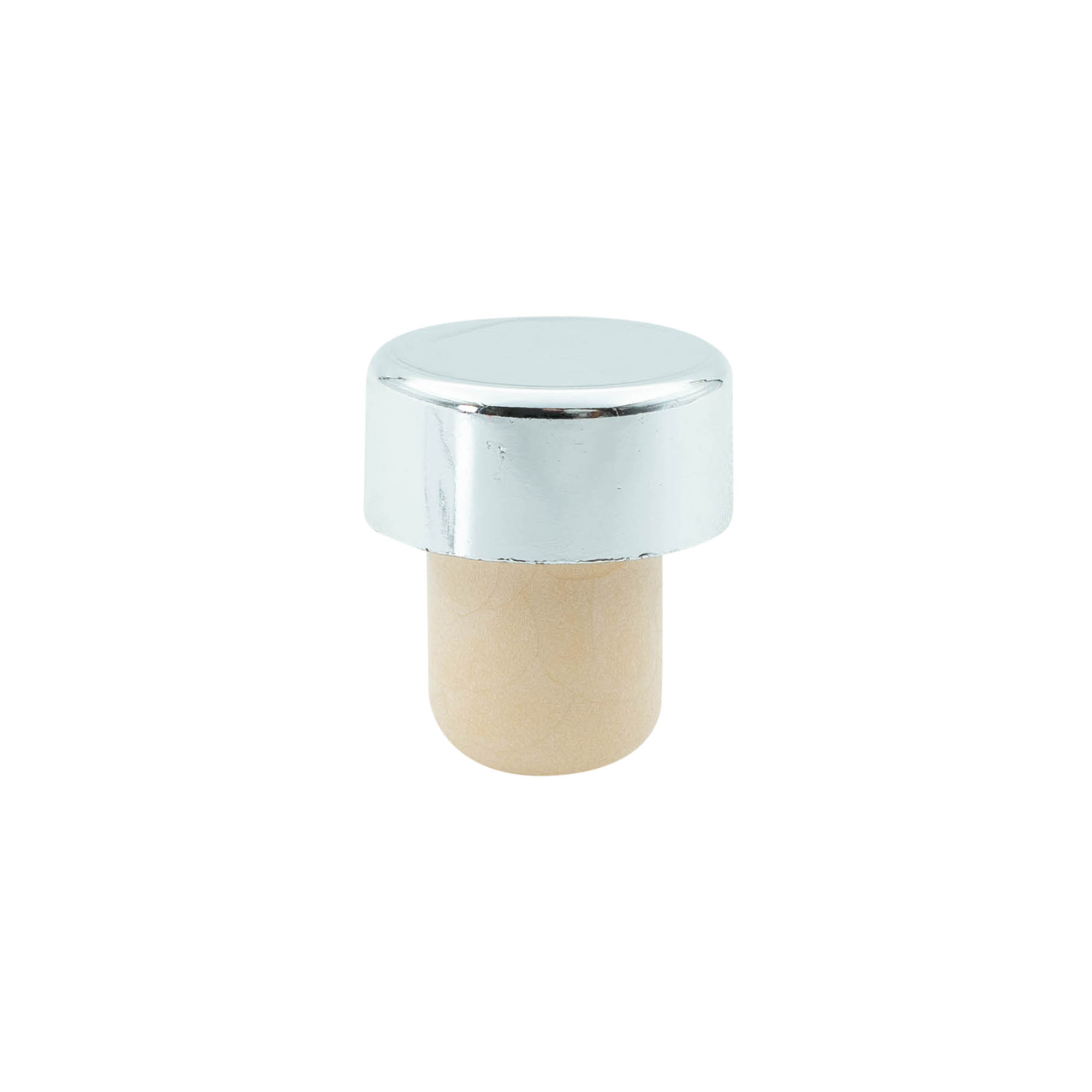 19 mm mushroom cork, plastic, silver, for opening: cork 19 mm mushroom cork, plastic, silver, for opening: cork