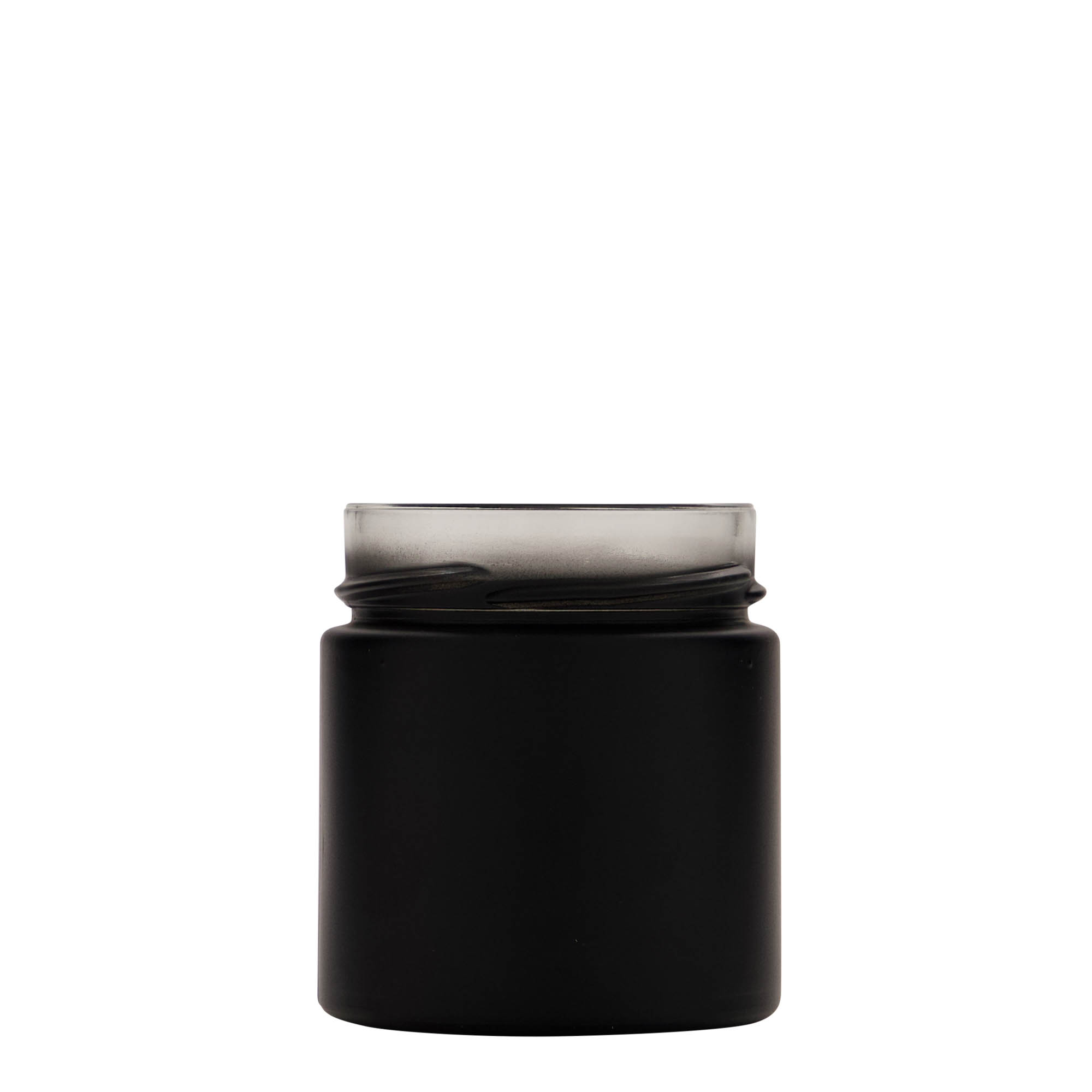 212 ml round jar 'Aurora', black, closure: deep twist off (DTO 66)