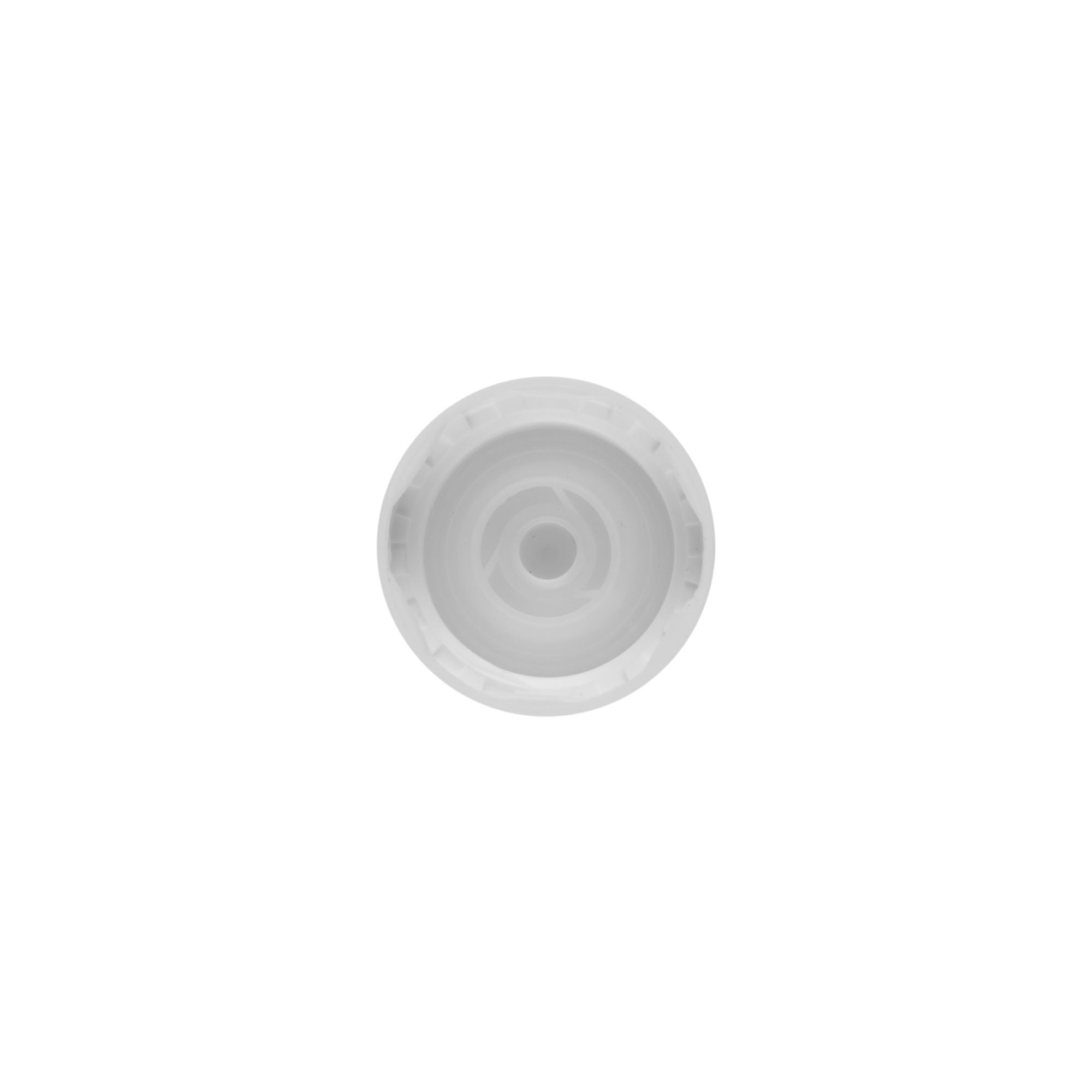 Screw cap with pourer ring, PE plastic, white, for neck: DIN 22