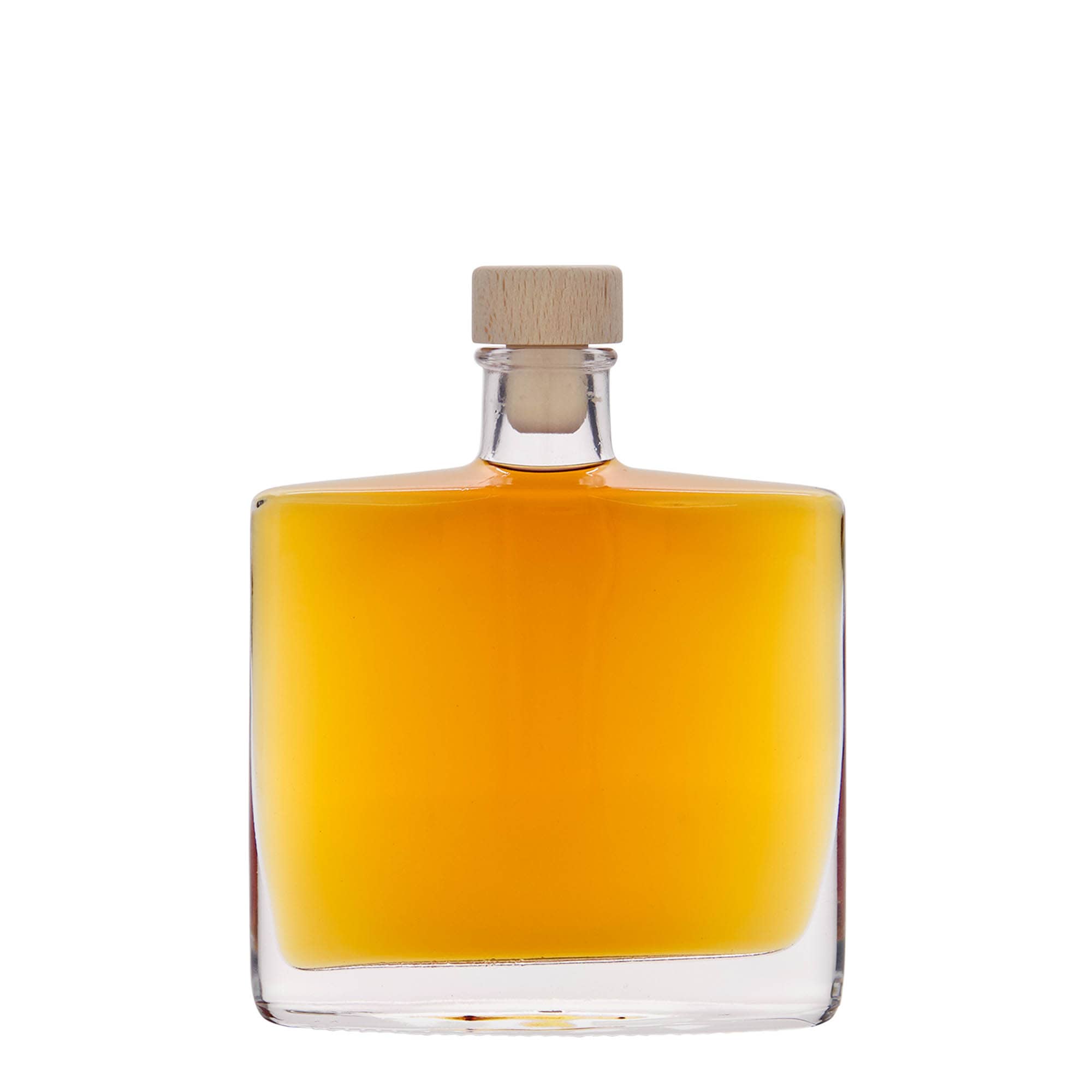 200 ml glass bottle ‘Zorbas’, oval, opening: cork