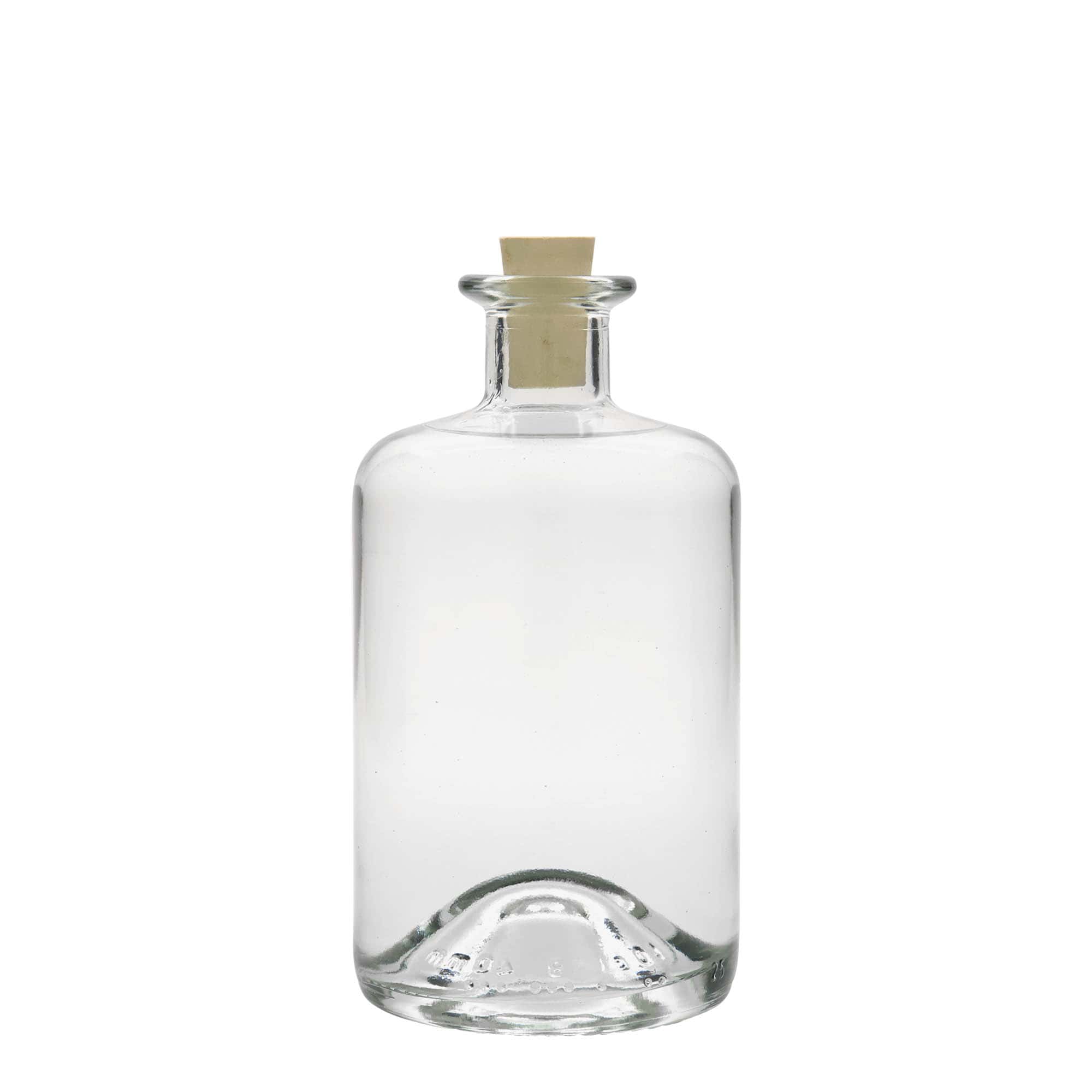 500 ml glass bottle apothecary, opening: cork