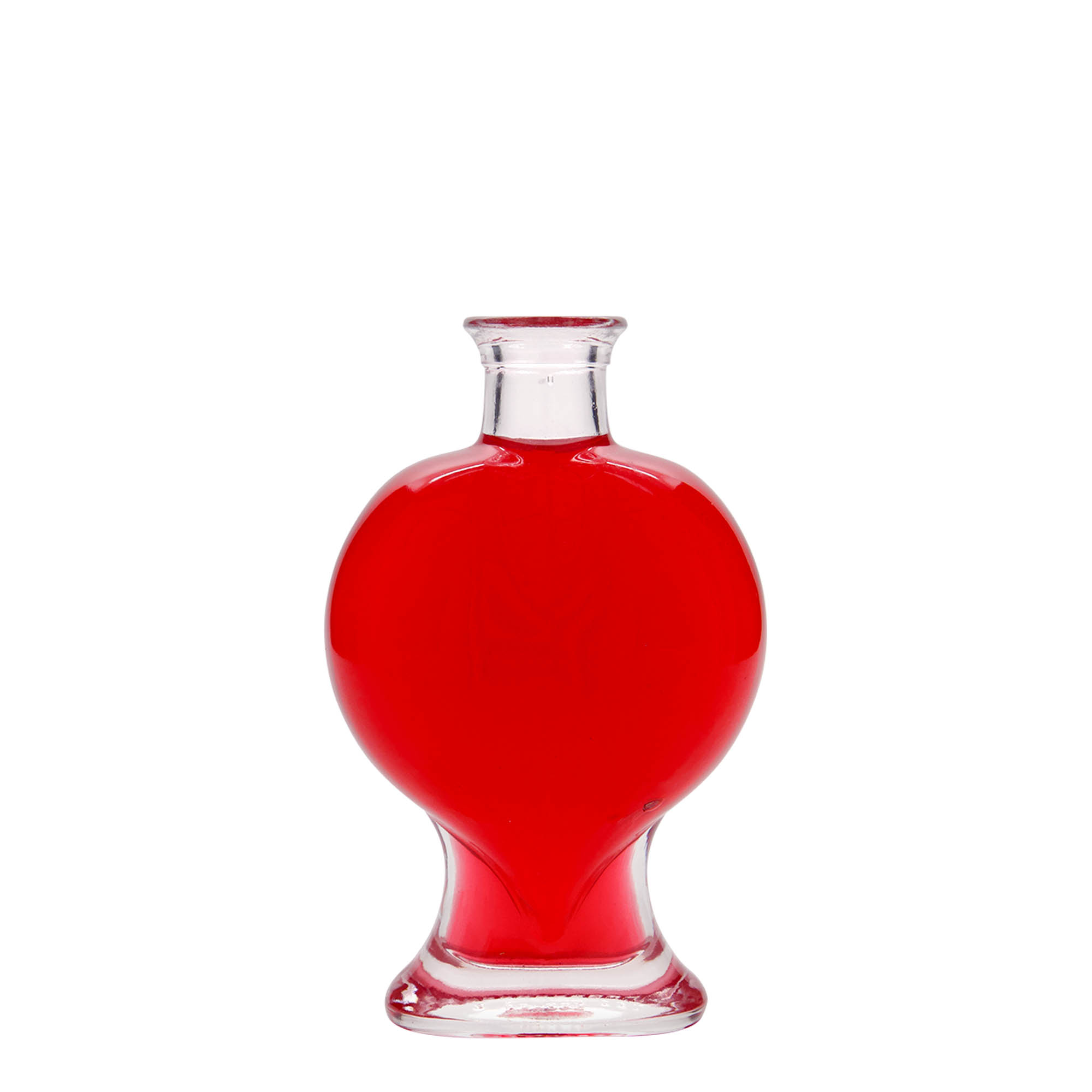 200 ml glass bottle 'Heart', opening: cork 200 ml glass bottle 'Heart', opening: cork