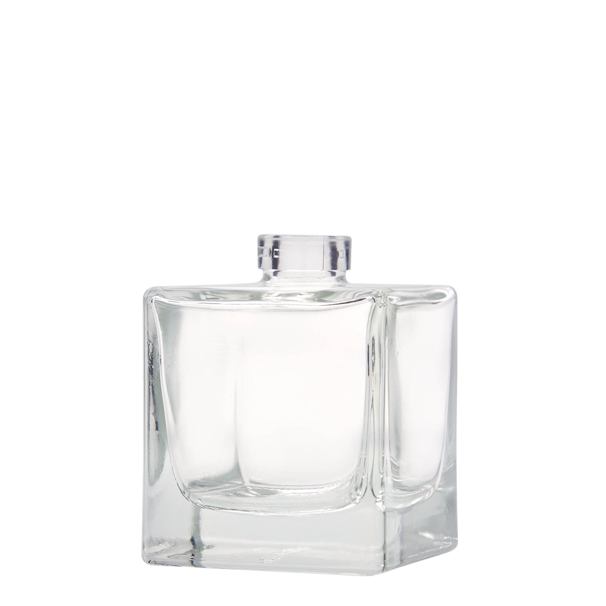 200 ml glass bottle 'Cube', square, opening: cork
