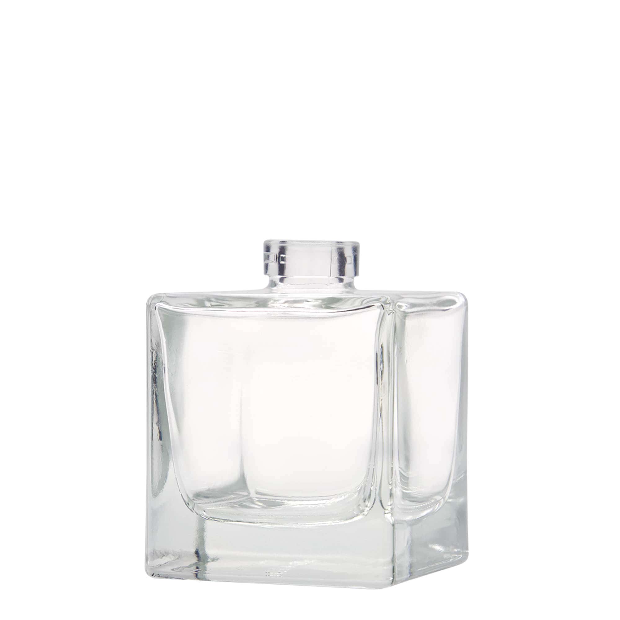 200 ml glass bottle ‘Cube’, square, opening: cork