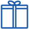 Viele Geschenkideen Icon für Newsletter und Rabatte