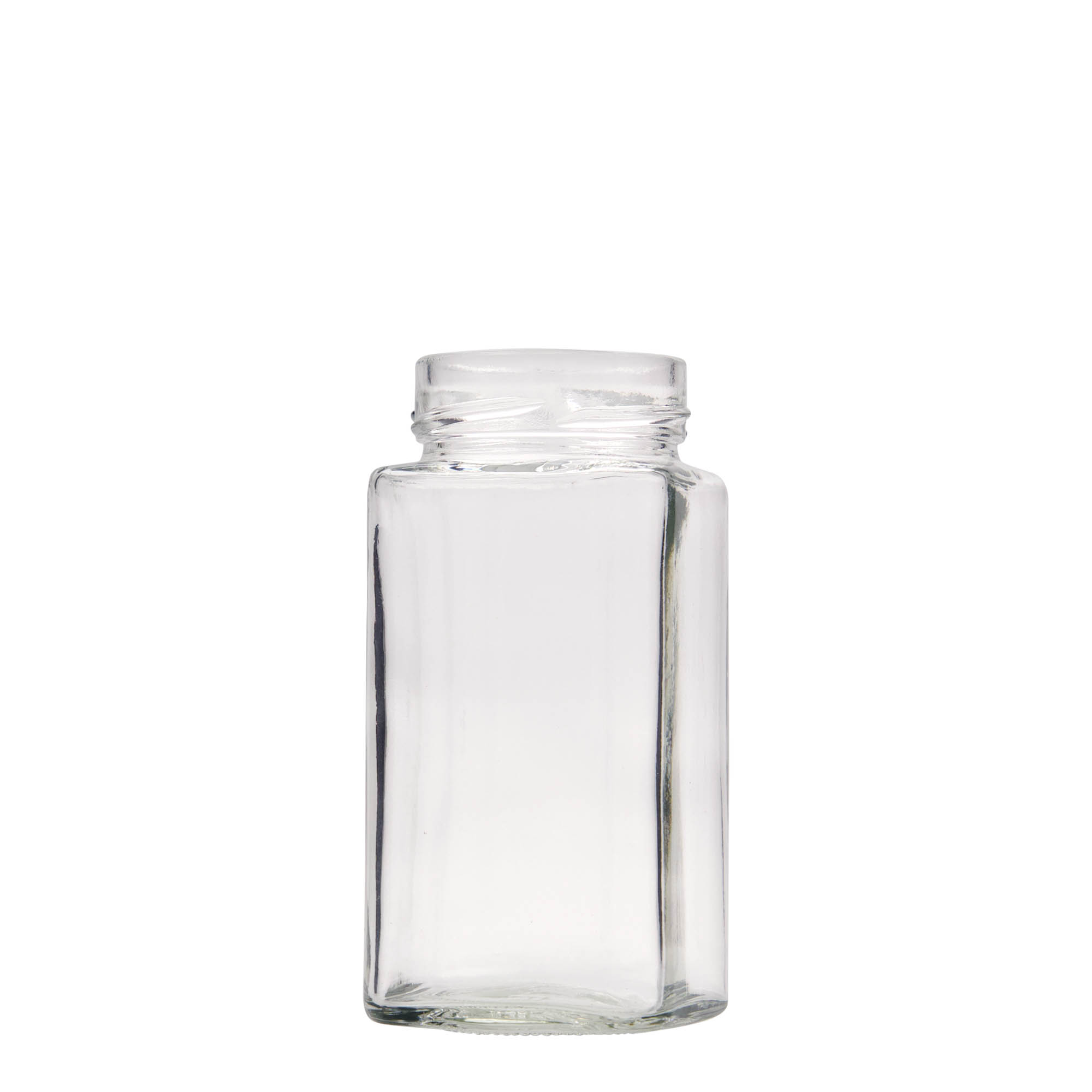 314 ml square jar ‘Funny’, opening: Deep-Twist-off (DTO 58)