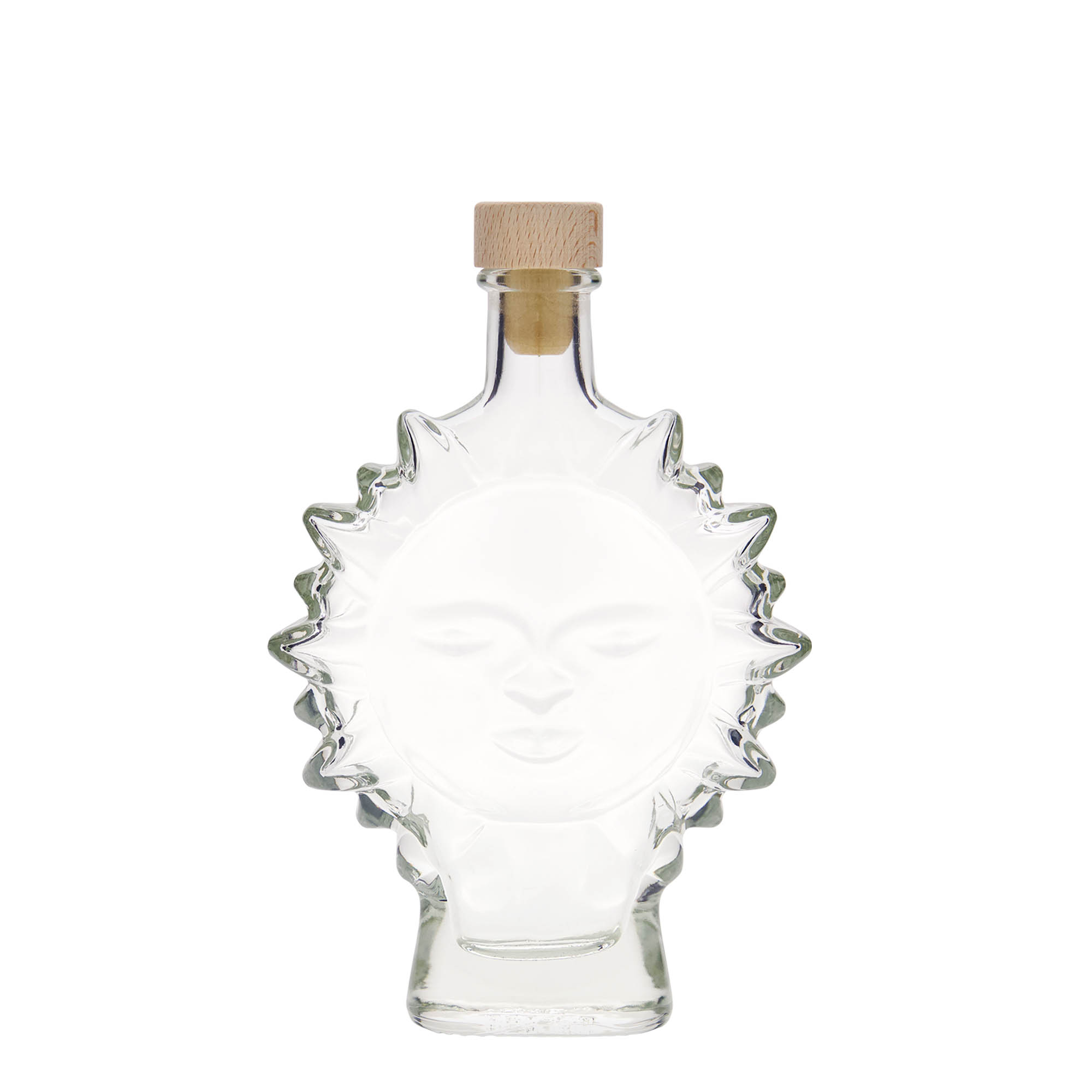 200 ml glass bottle 'Sun', opening: cork 200 ml glass bottle 'Sun', opening: cork