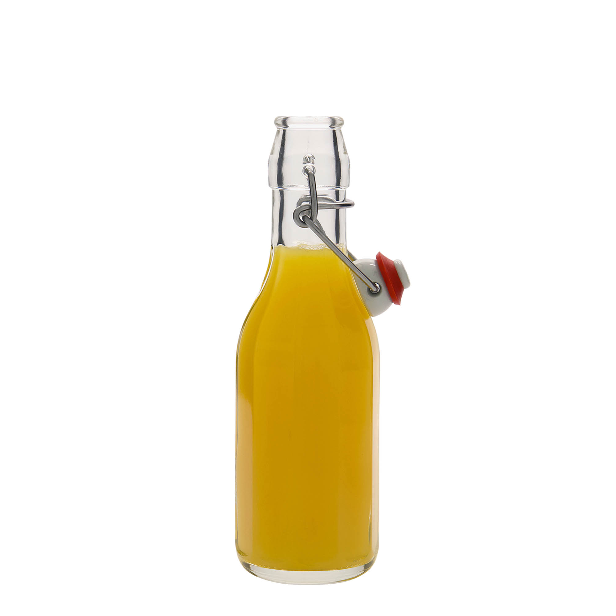 250 ml glass bottle 'Bravo', decagonal, opening: swing top closure