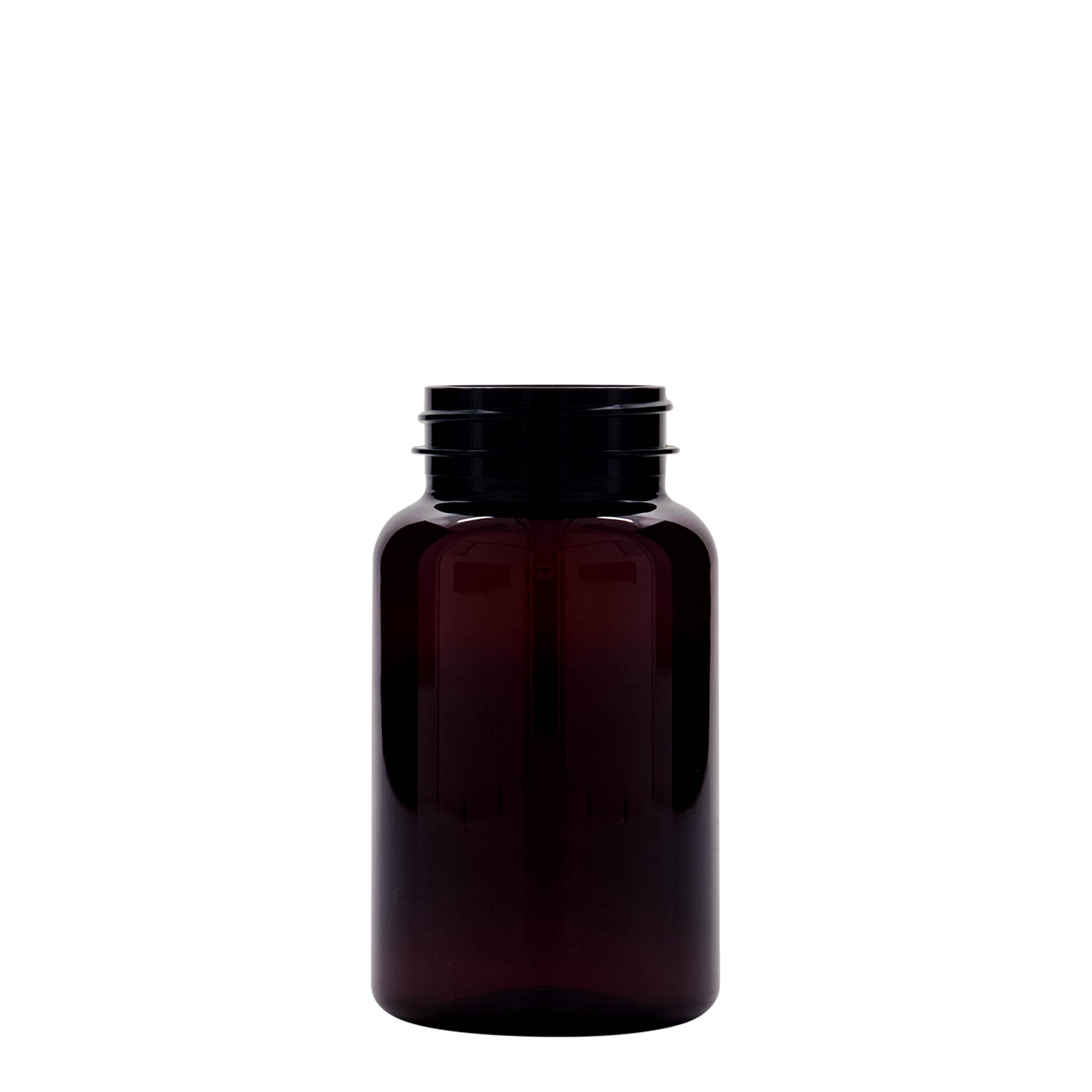 200 ml PET container, plastic, brown, opening: 45/400