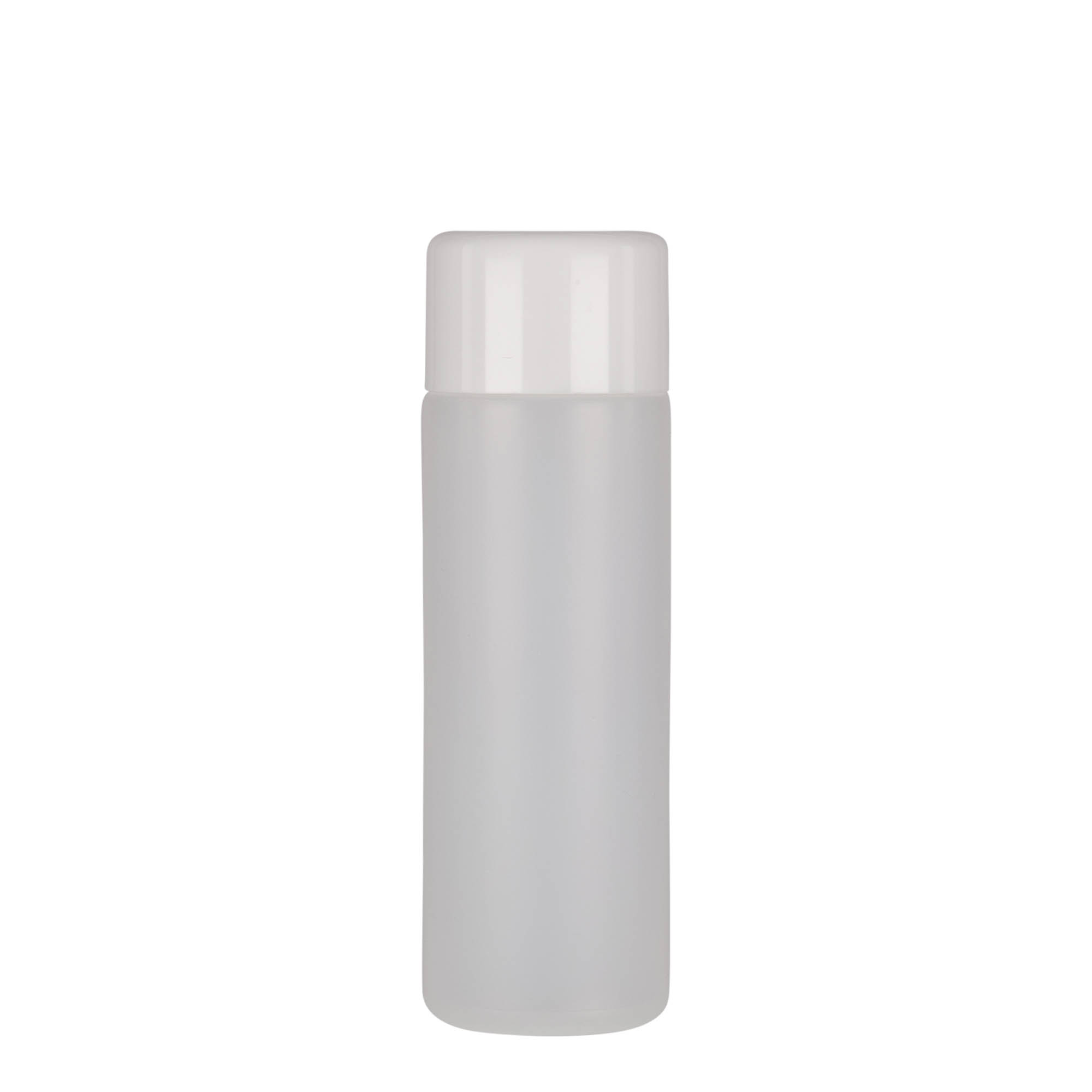 200 ml round bottle, PE plastic, natural, opening: screw cap 200 ml round bottle, PE plastic, natural, opening: screw cap