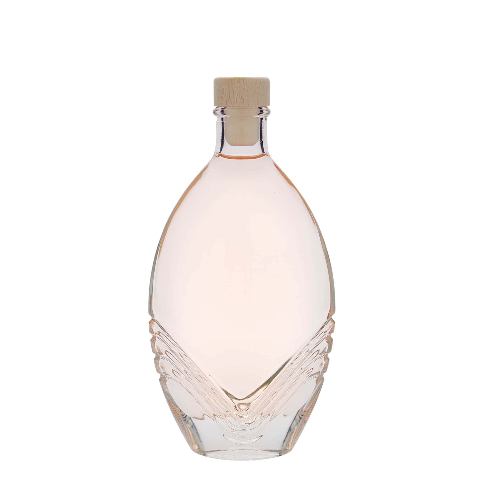 200 ml glass bottle ‘Florence’, oval, opening: cork
