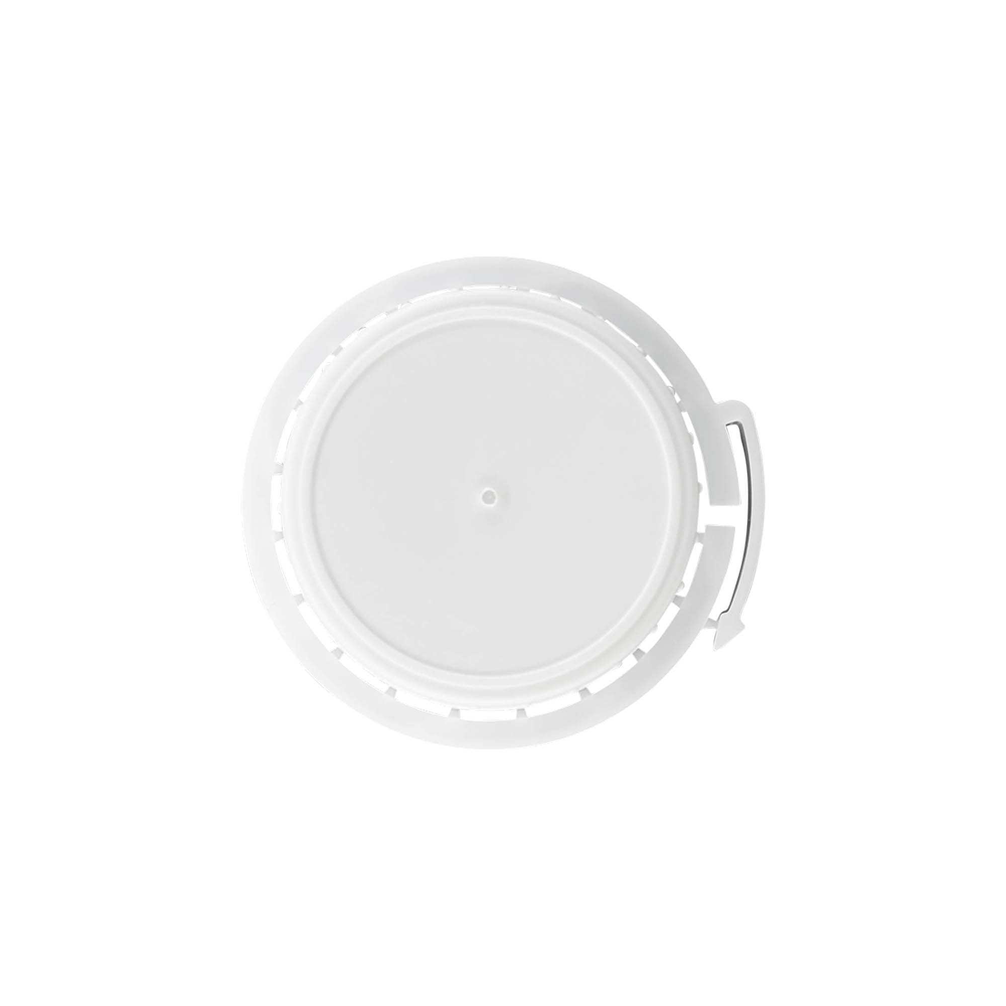 Screw cap aluminium bottle, PP plastic, white, for opening: DIN 32