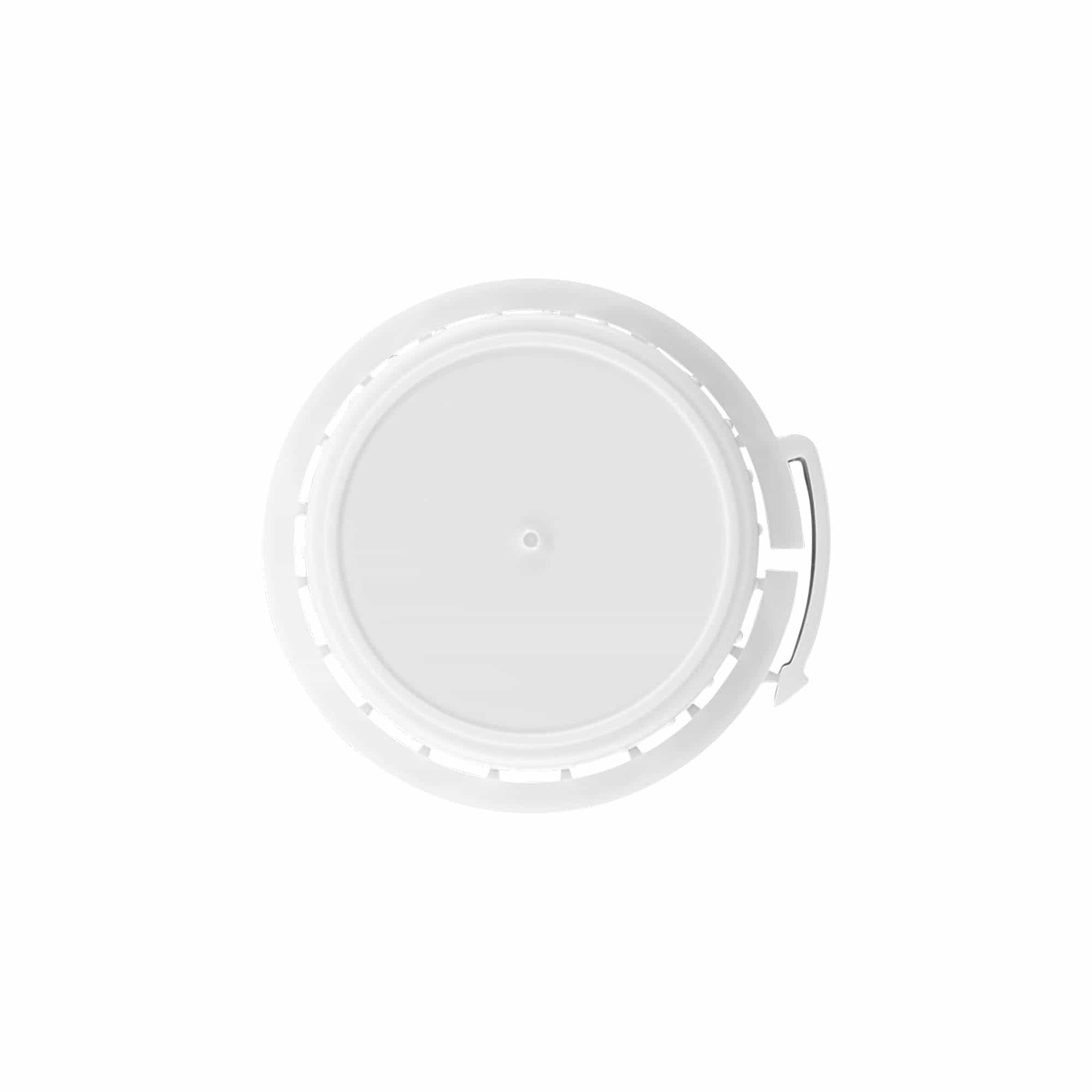 Screw cap aluminium bottle, PP plastic, white, for opening: DIN 32