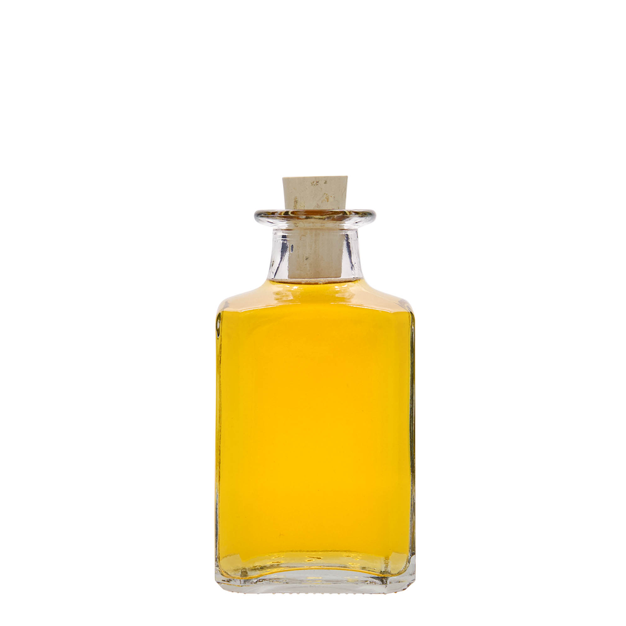 250 ml glass bottle 'Torben', square, closure: cork