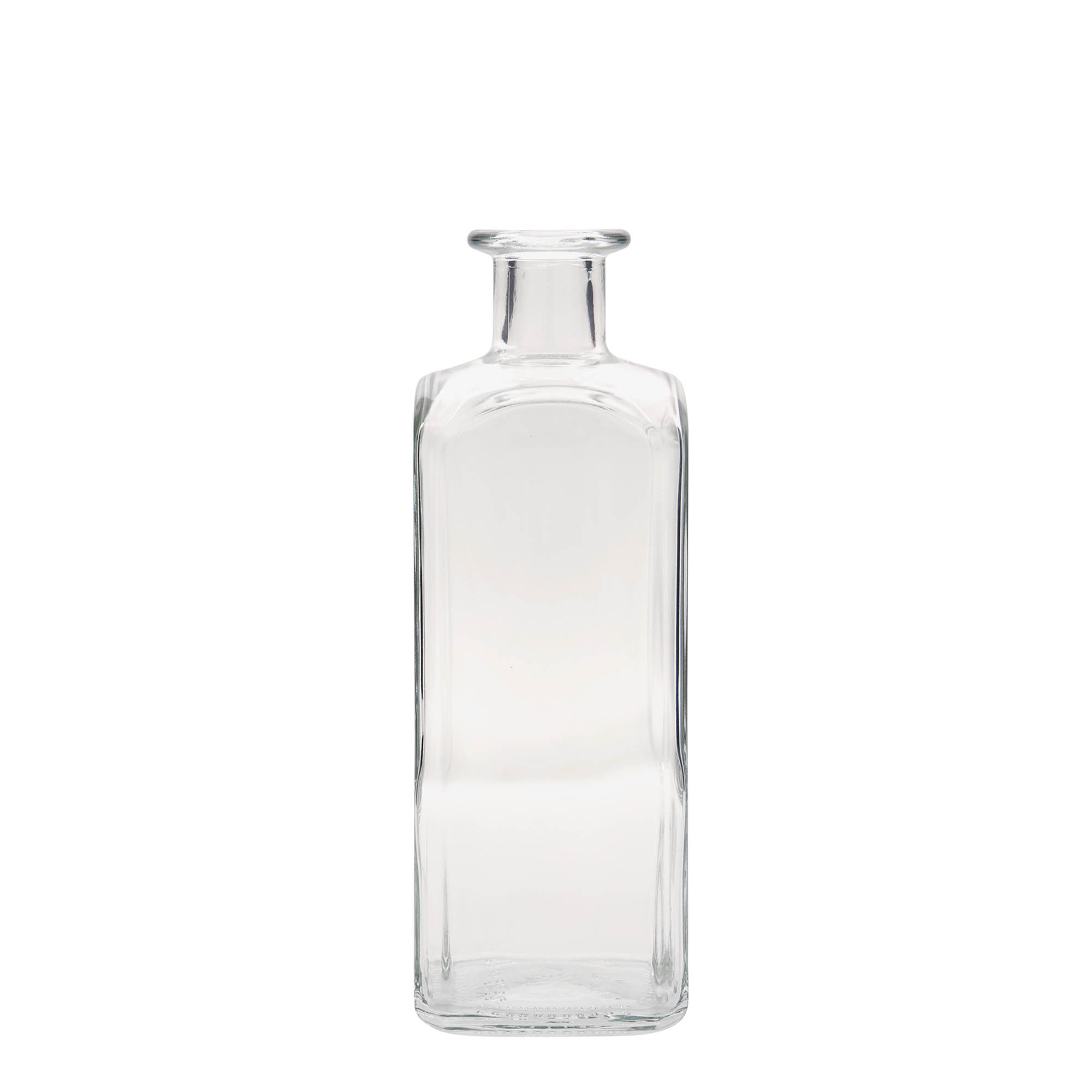 500 ml glass bottle Apothecary Carré, square, opening: cork