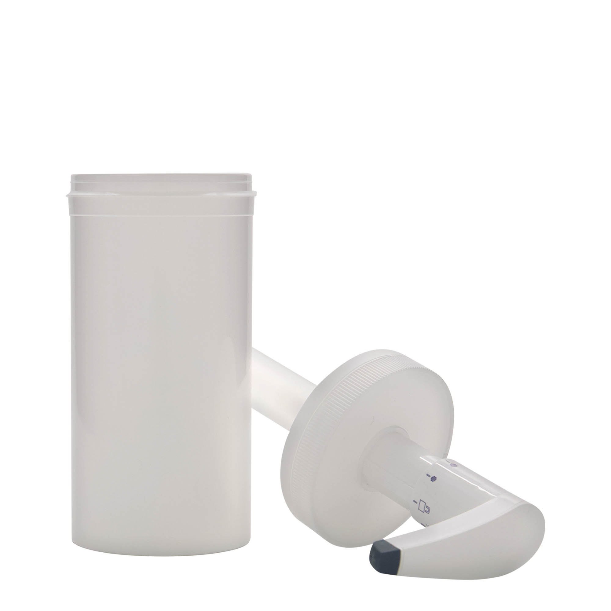 655 ml dispenser bottle ‘Securibox’, PP plastic, white, opening: screw cap