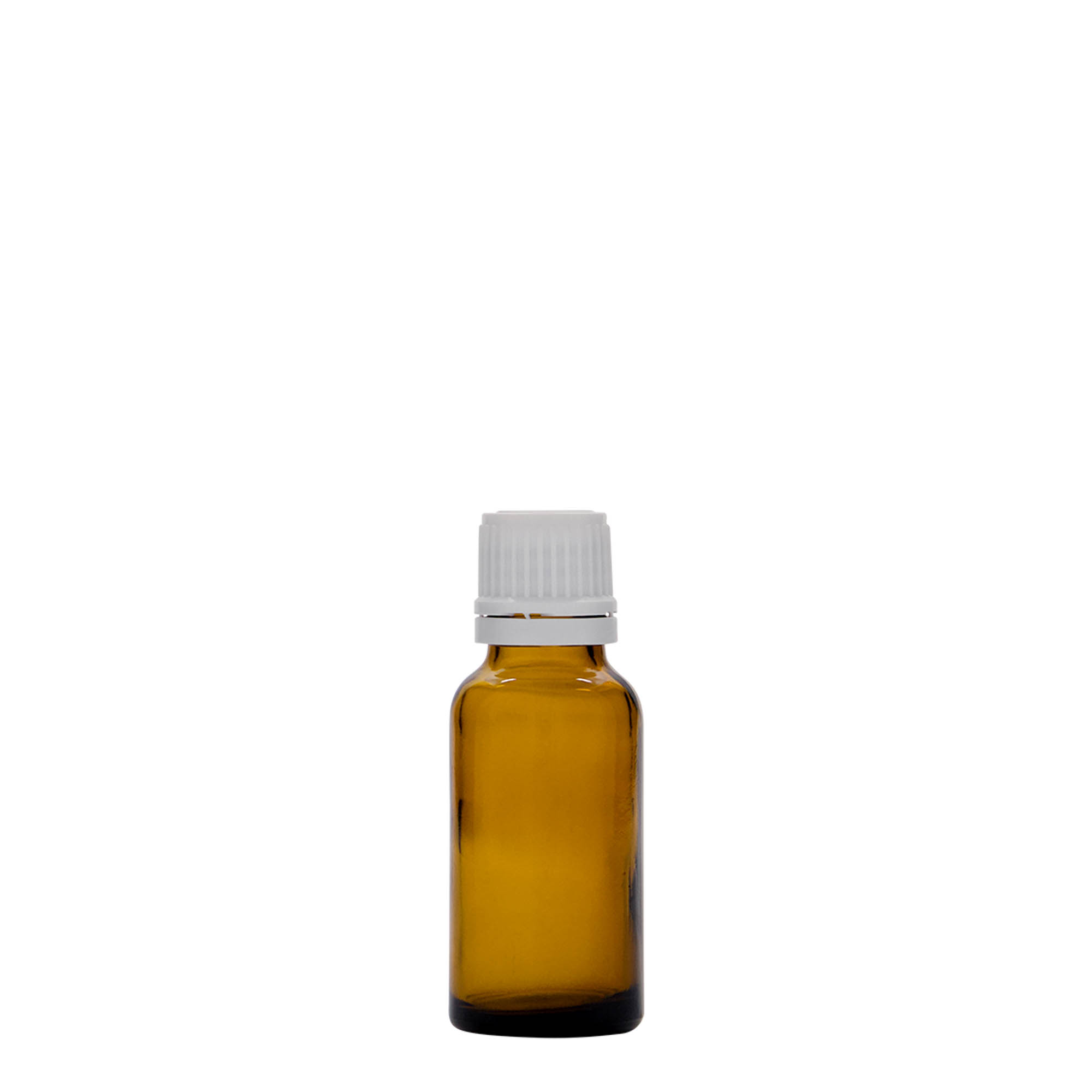 20 ml medicine bottle, glass, brown, closure: DIN 18