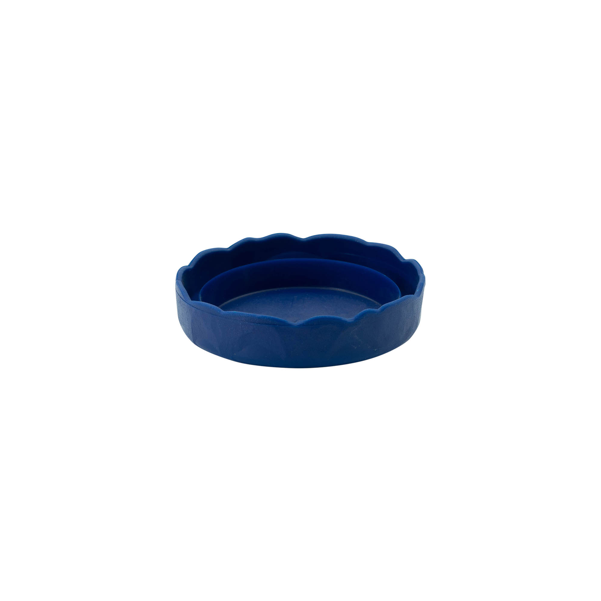 Slip lid for narrow-neck ceramic pot, HDPE plastic, blue