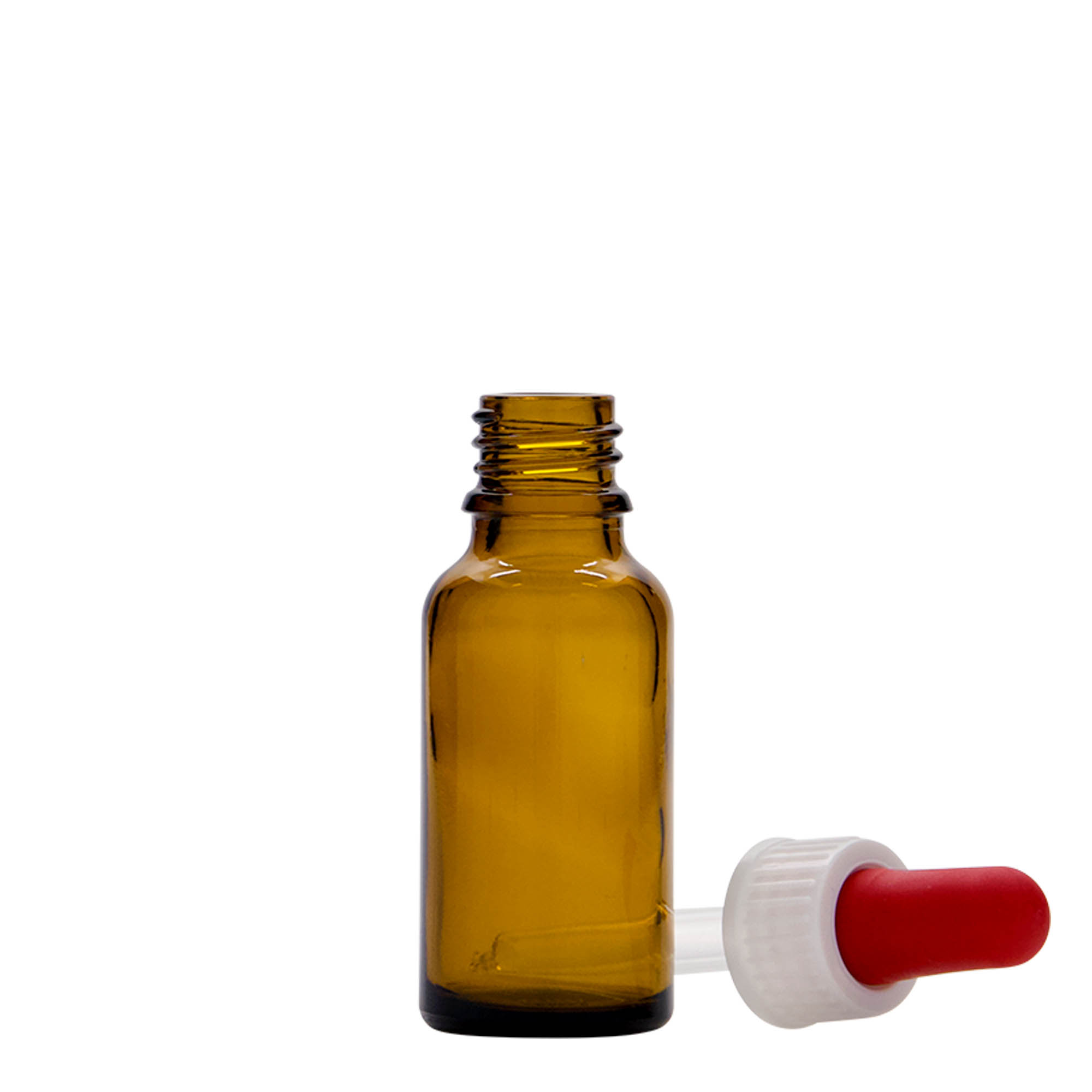20 ml dropper bottle medicine, glass, brown, opening: DIN 18