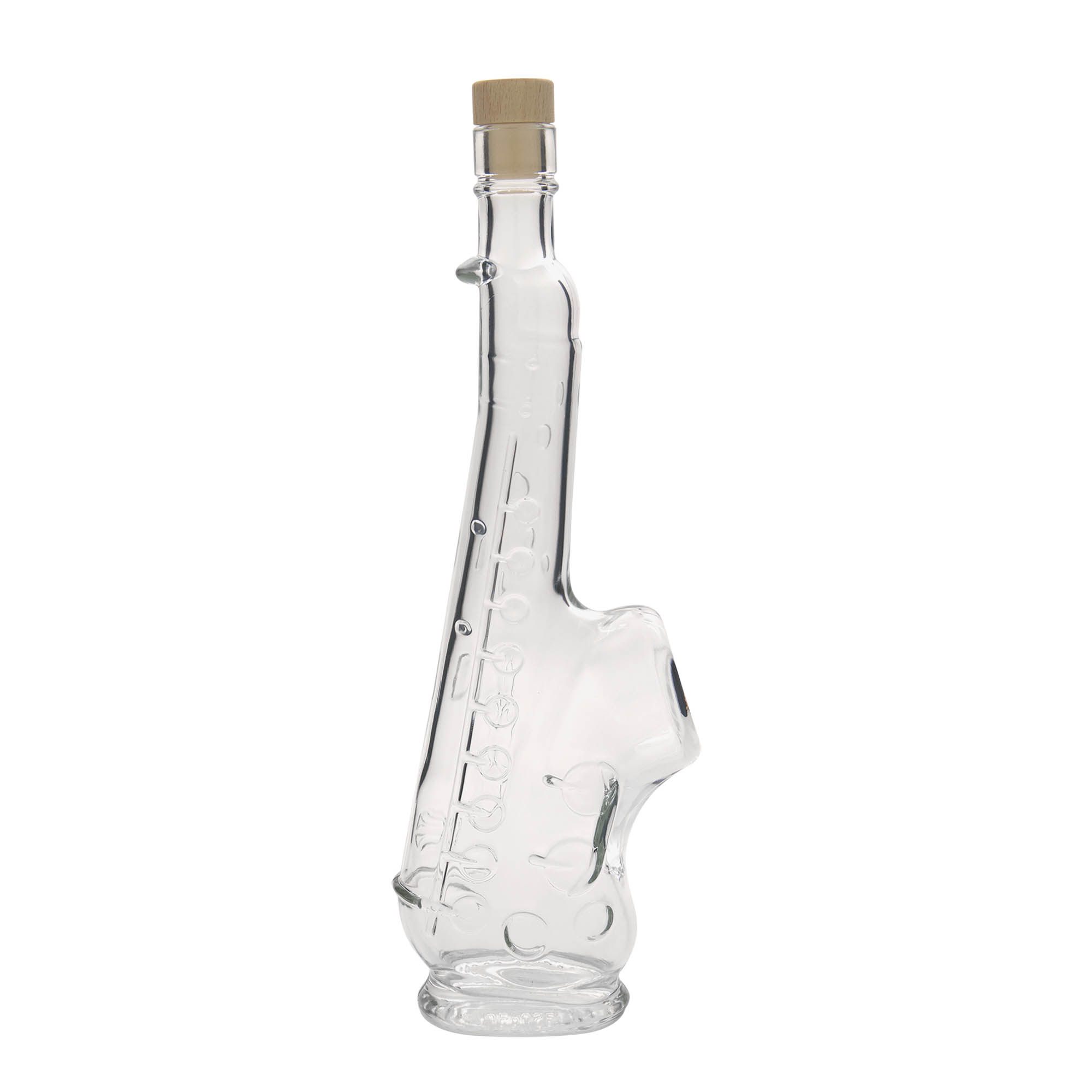 500 ml glass bottle 'Saxophone', opening: cork 500 ml glass bottle 'Saxophone', opening: cork