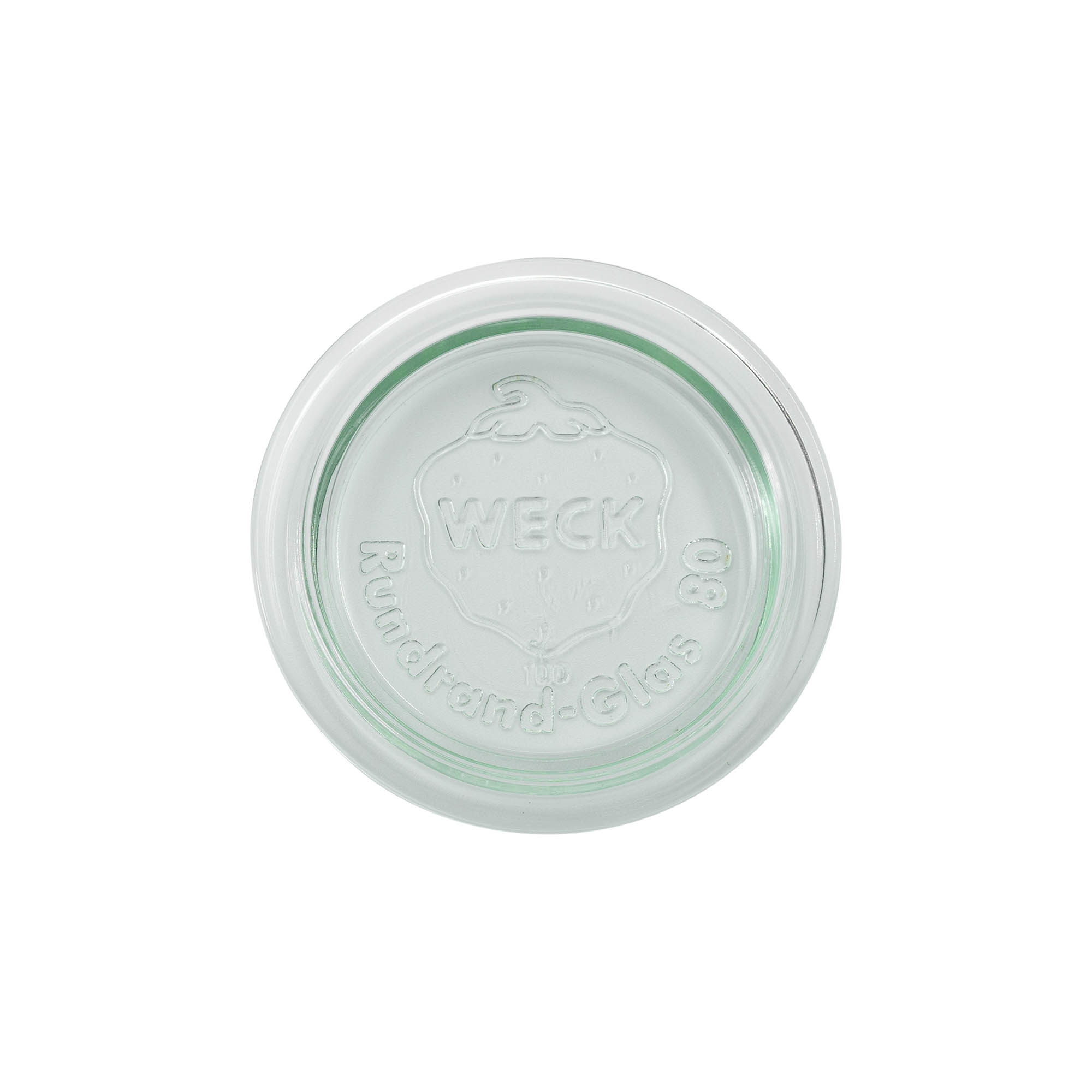 WECK glass lid with round rim, for opening: RR80 WECK glass lid with round rim, for opening: RR80