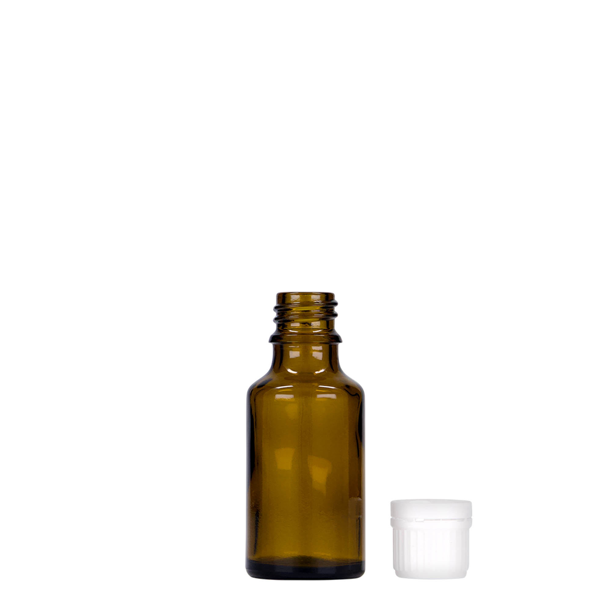 25 ml medicine bottle, glass, brown, closure: DIN 18