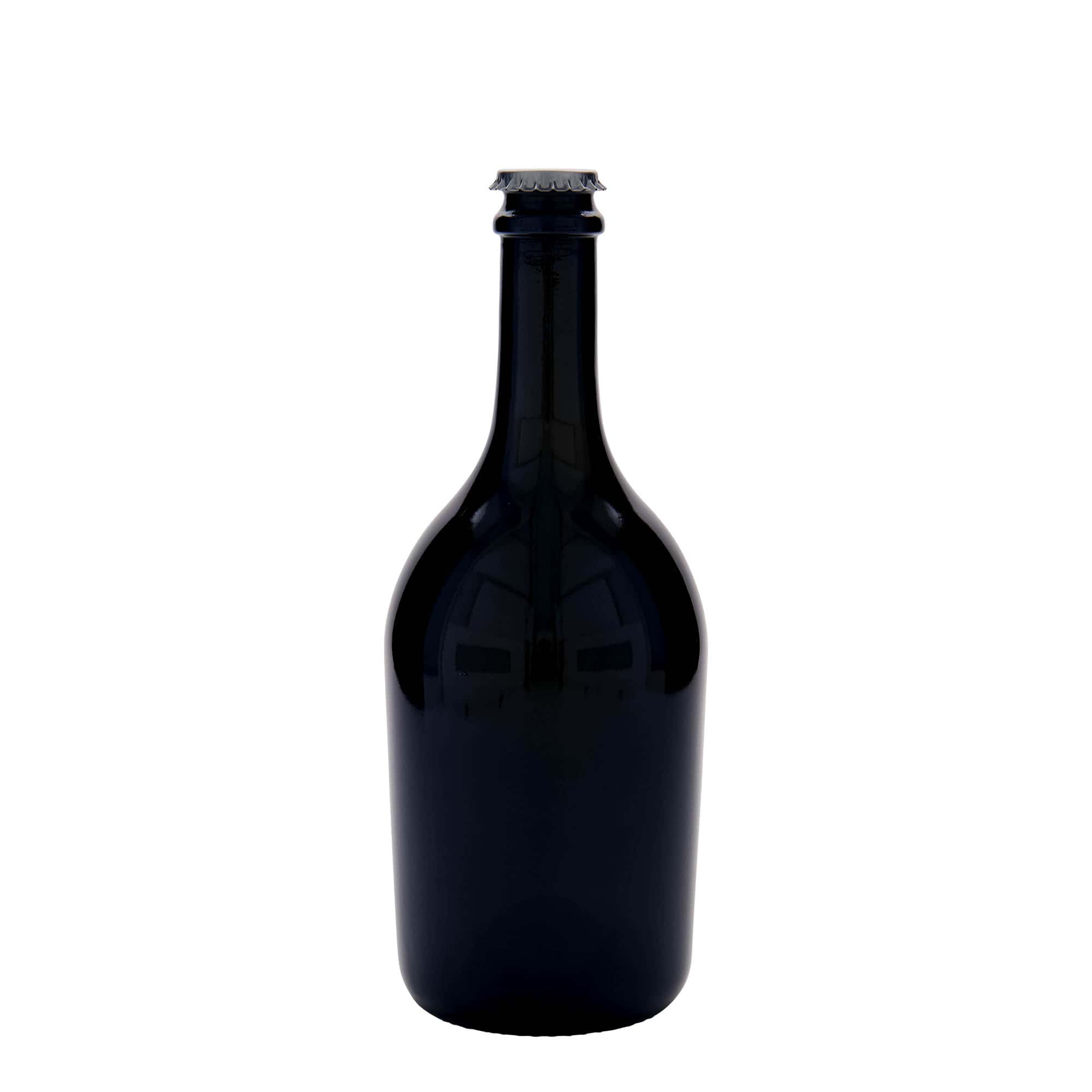 750 ml beer/champagne bottle ‘Butterfly’, glass, antique green, opening: crown cap